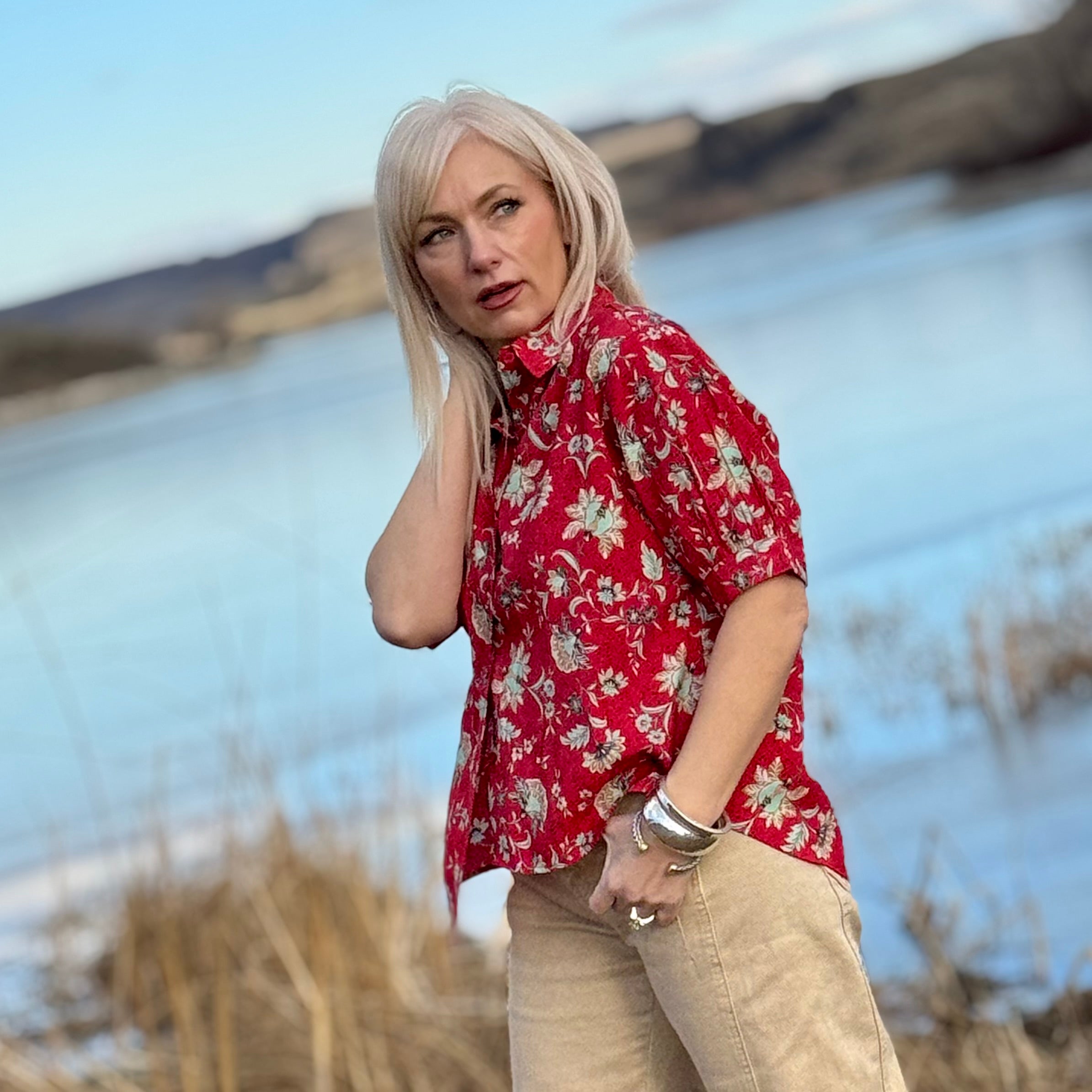 Desert Rose Button Up