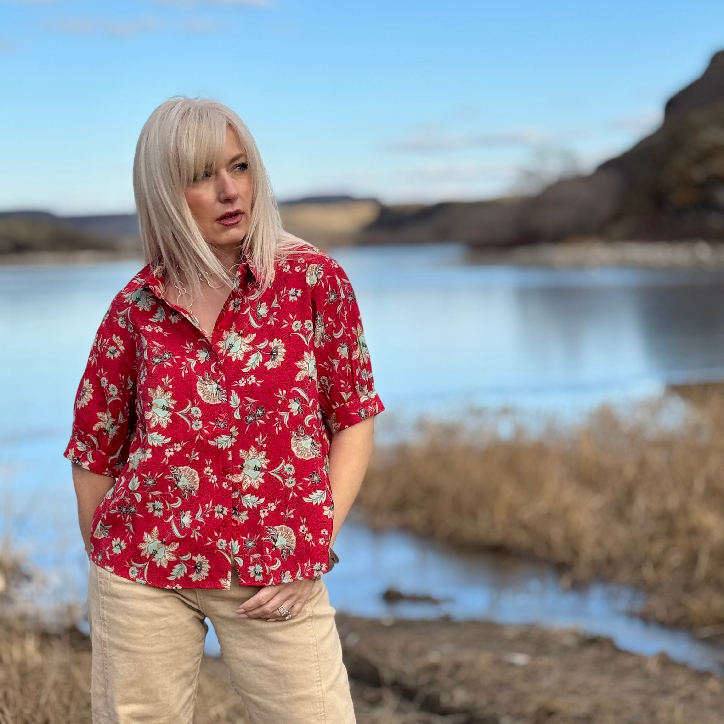 Desert Rose Button Up