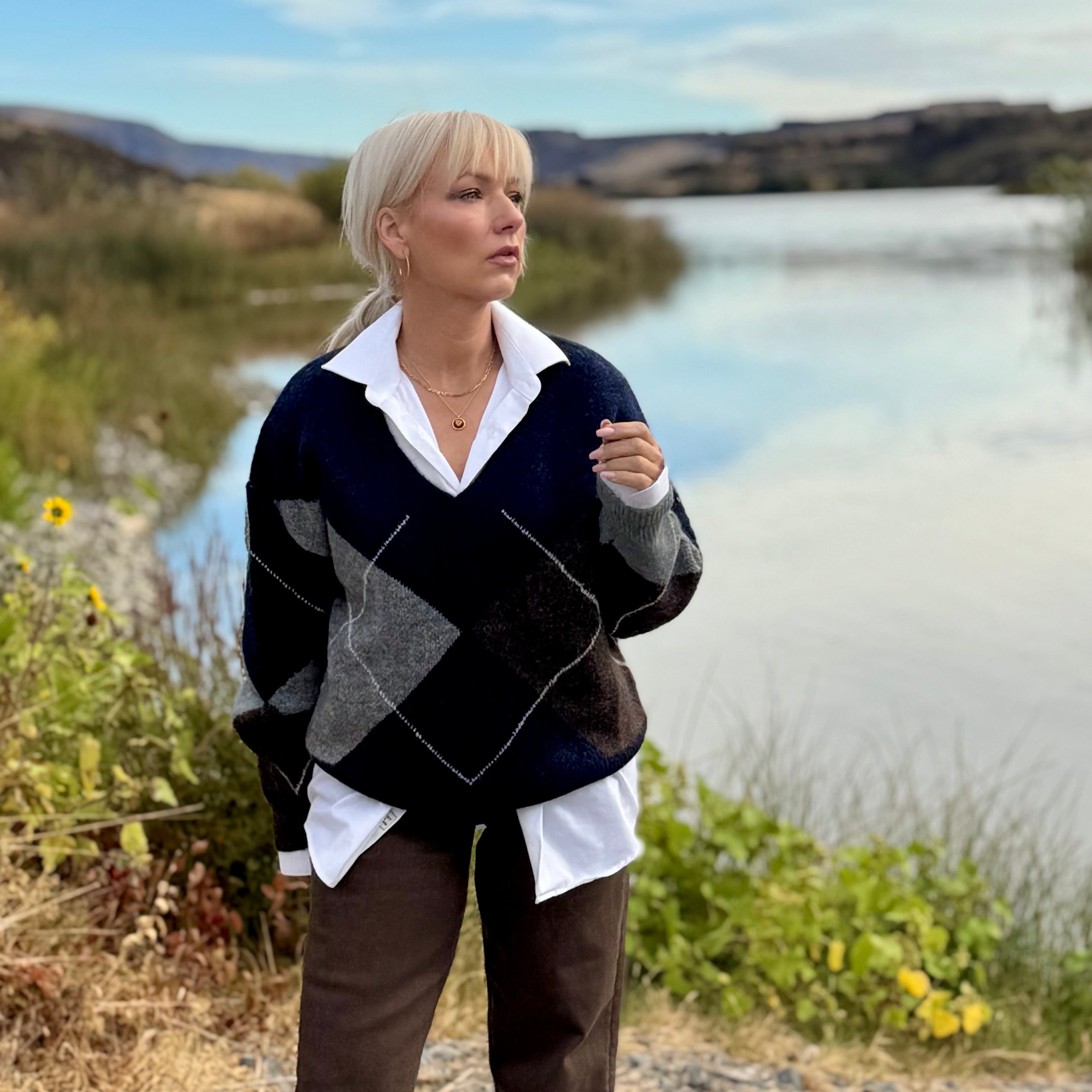 Lakeside Argyle Sweater