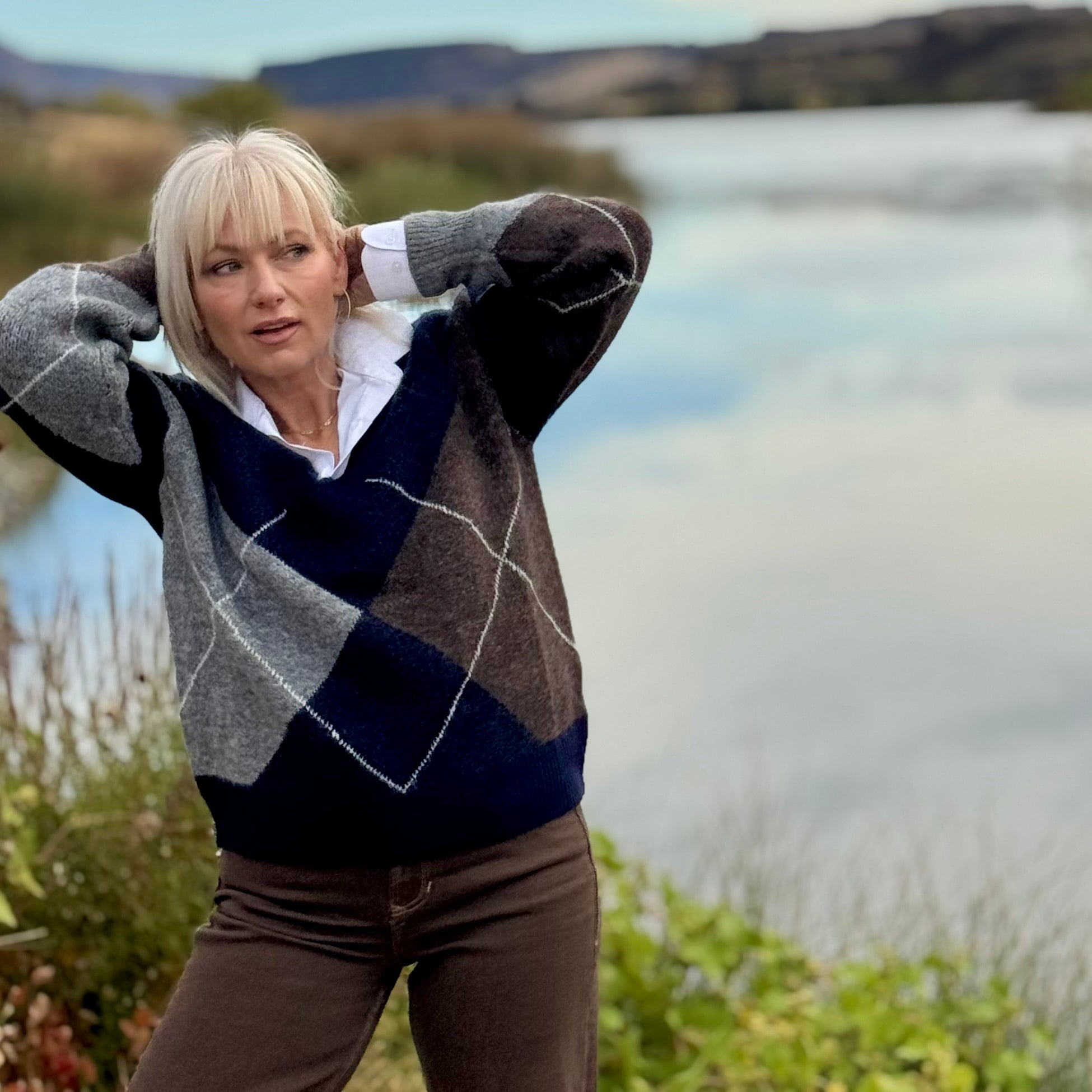 Lakeside Argyle Sweater