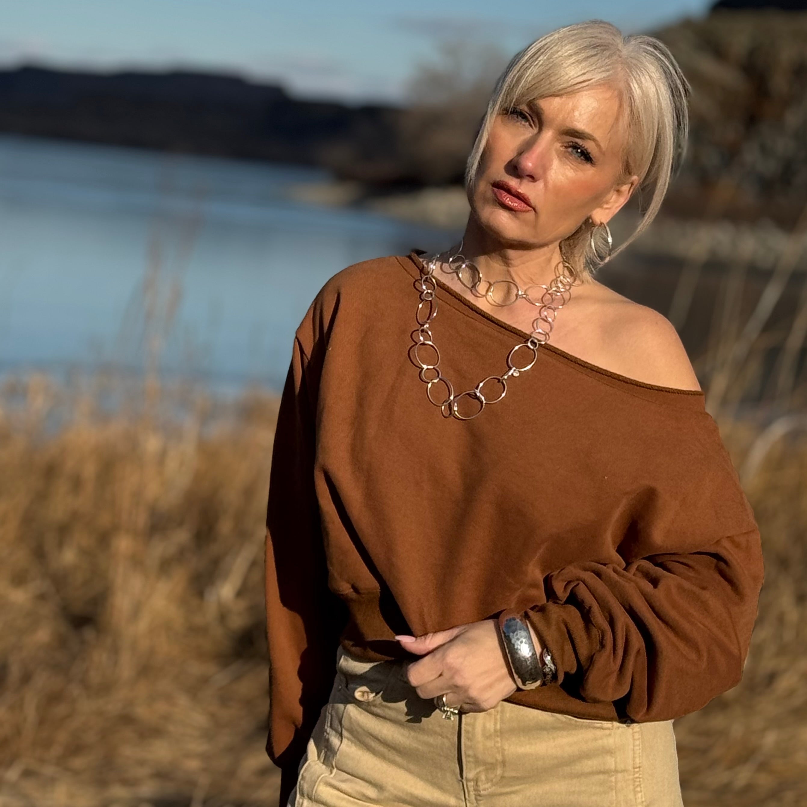 Soho Boatneck Pullover Camel