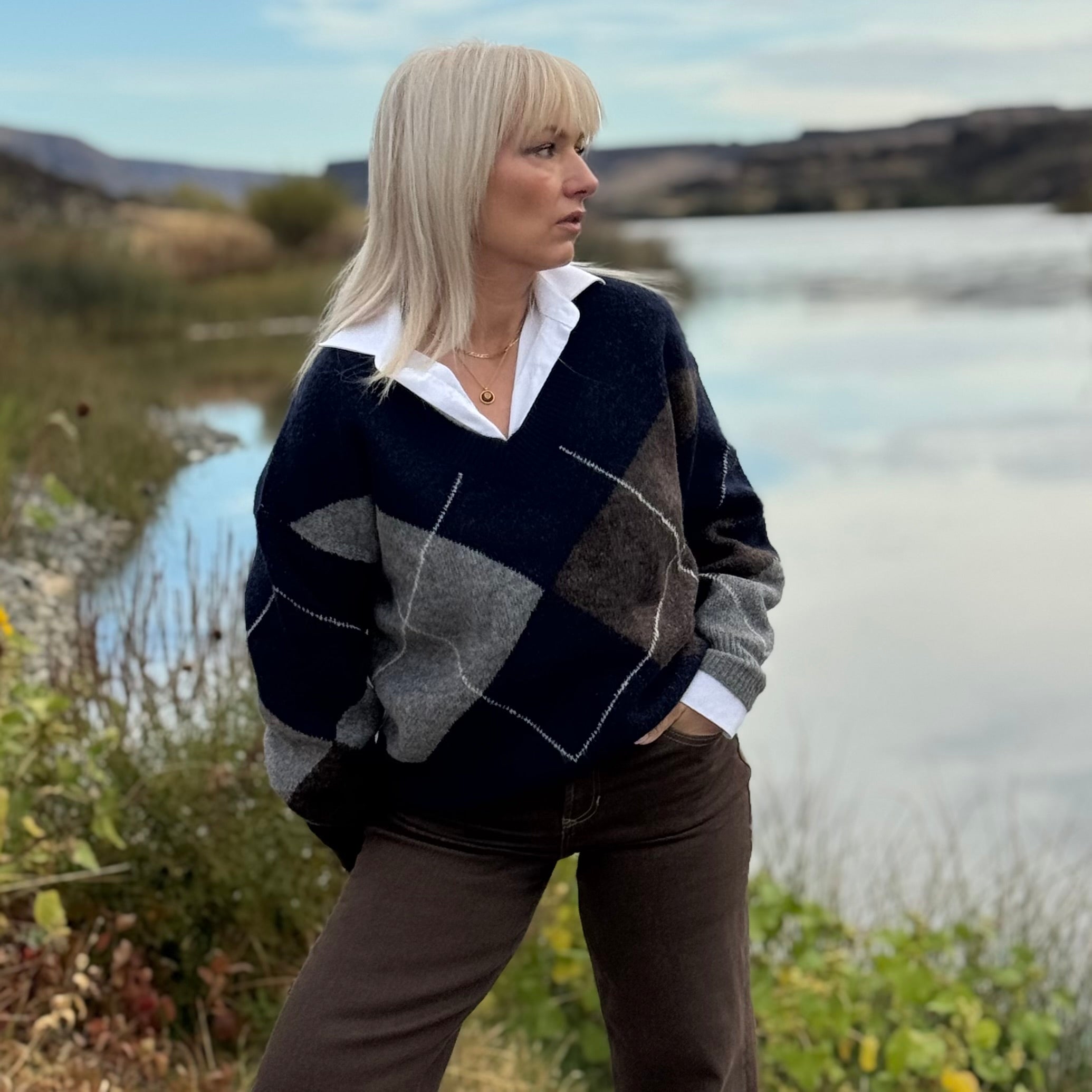Lakeside Argyle Sweater