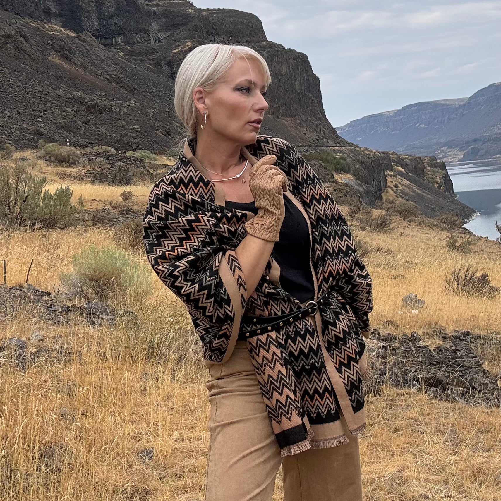 Canyon Sunset Zigzag Scarf