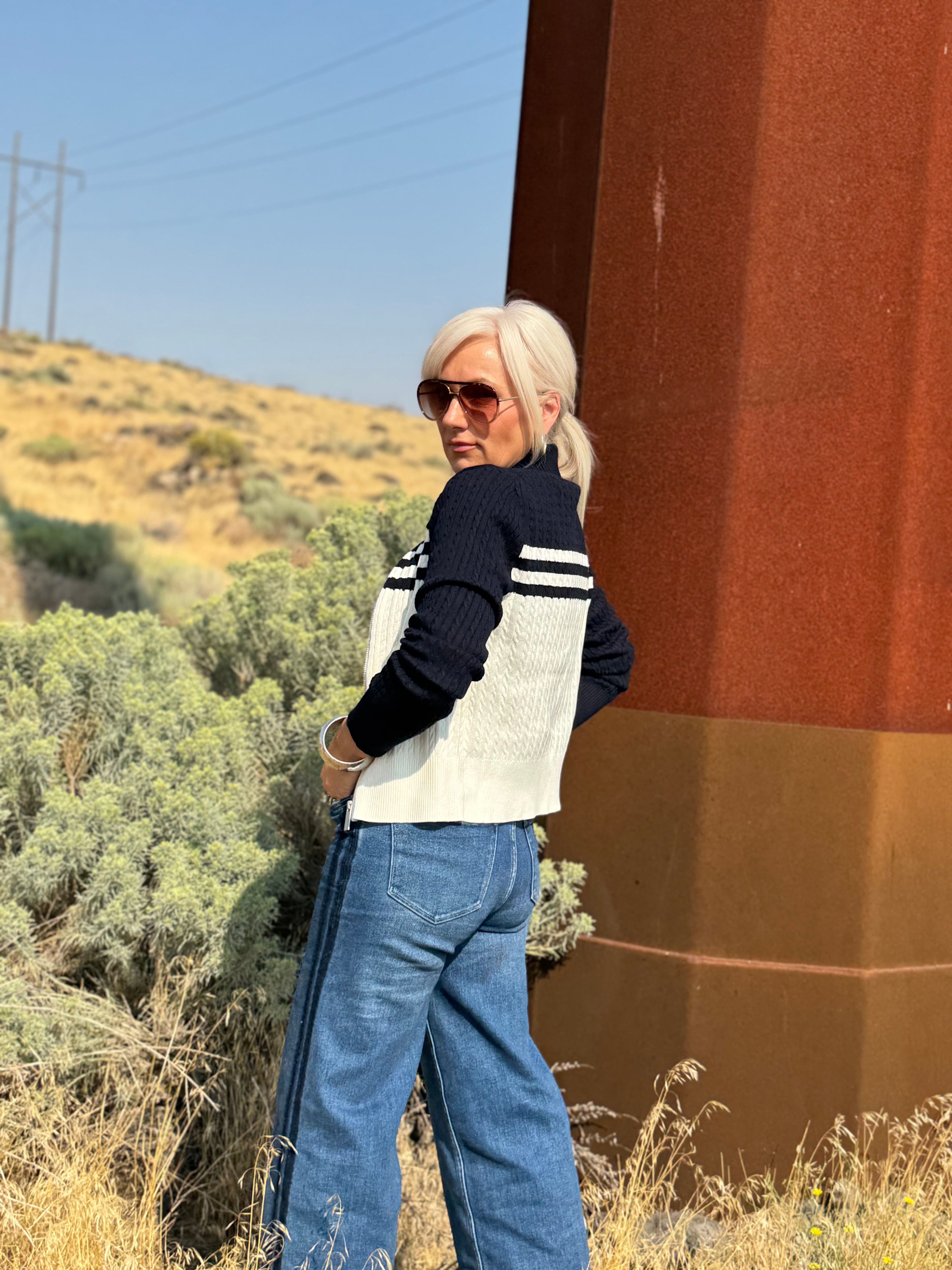 The Off-Duty Club Zip Cardigan