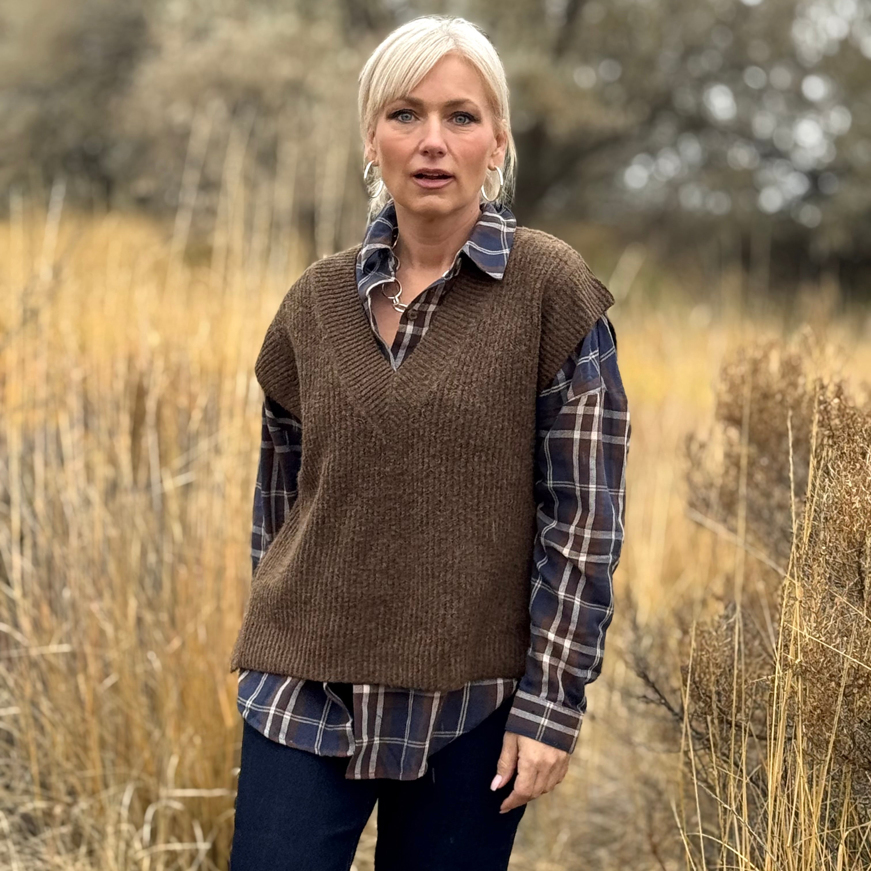 SAGEWOOD SWEATER VEST Bark