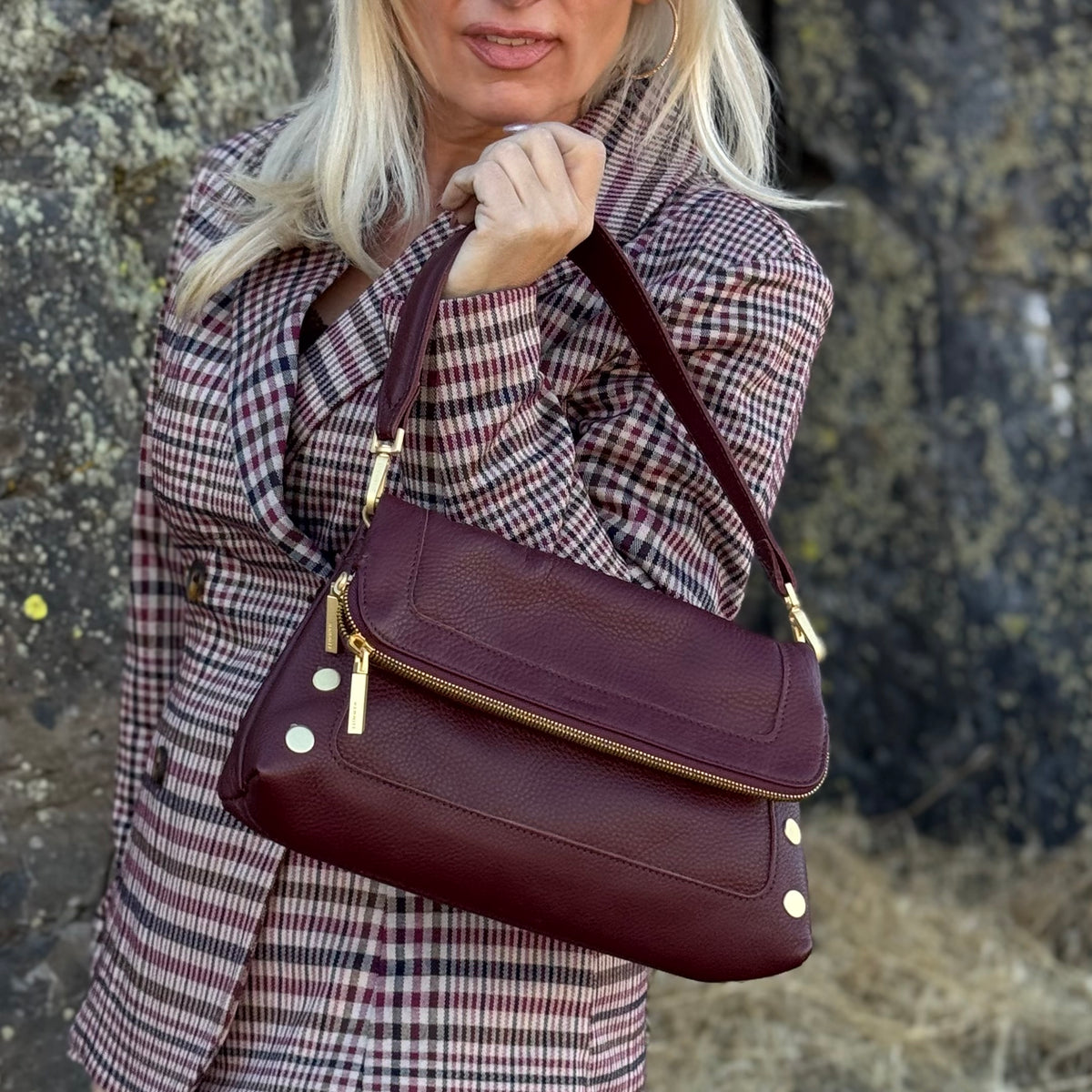 Hammitt Beverly Med Cherrywood Pebble/Brushed Gold