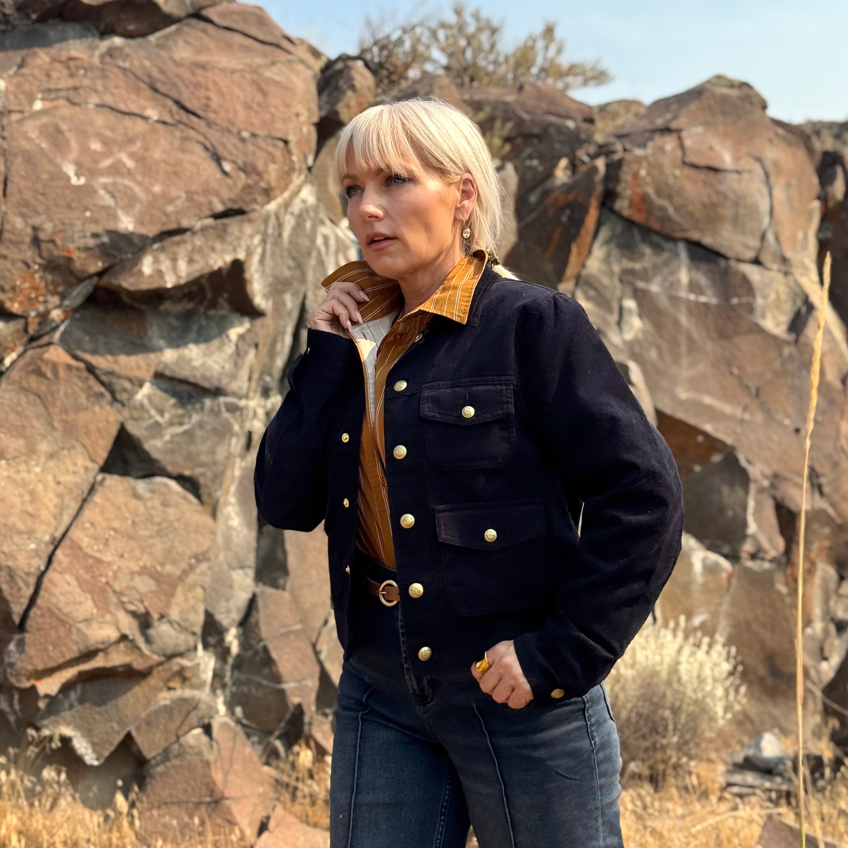 Montana Cord Jacket Navy