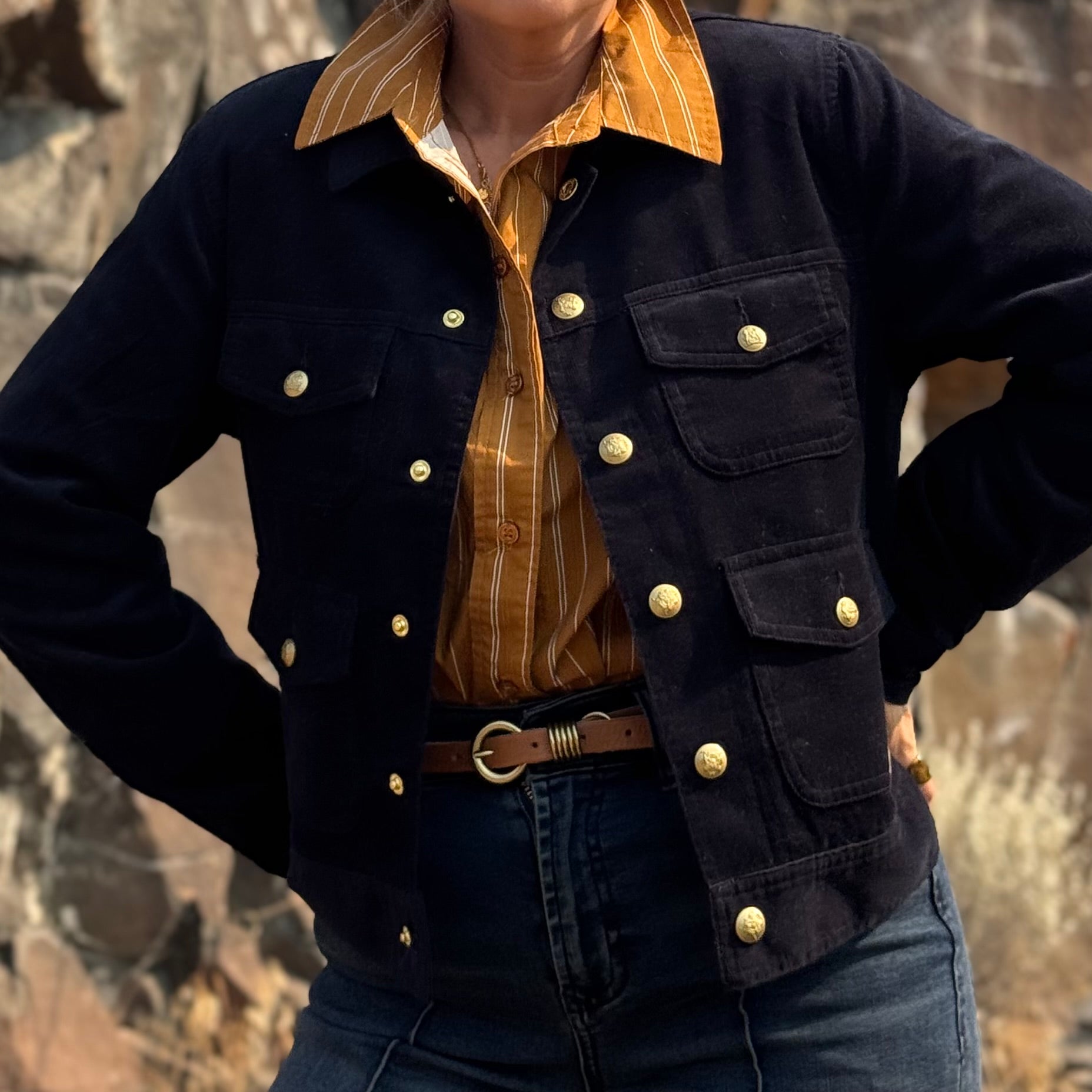 Montana Cord Jacket Navy