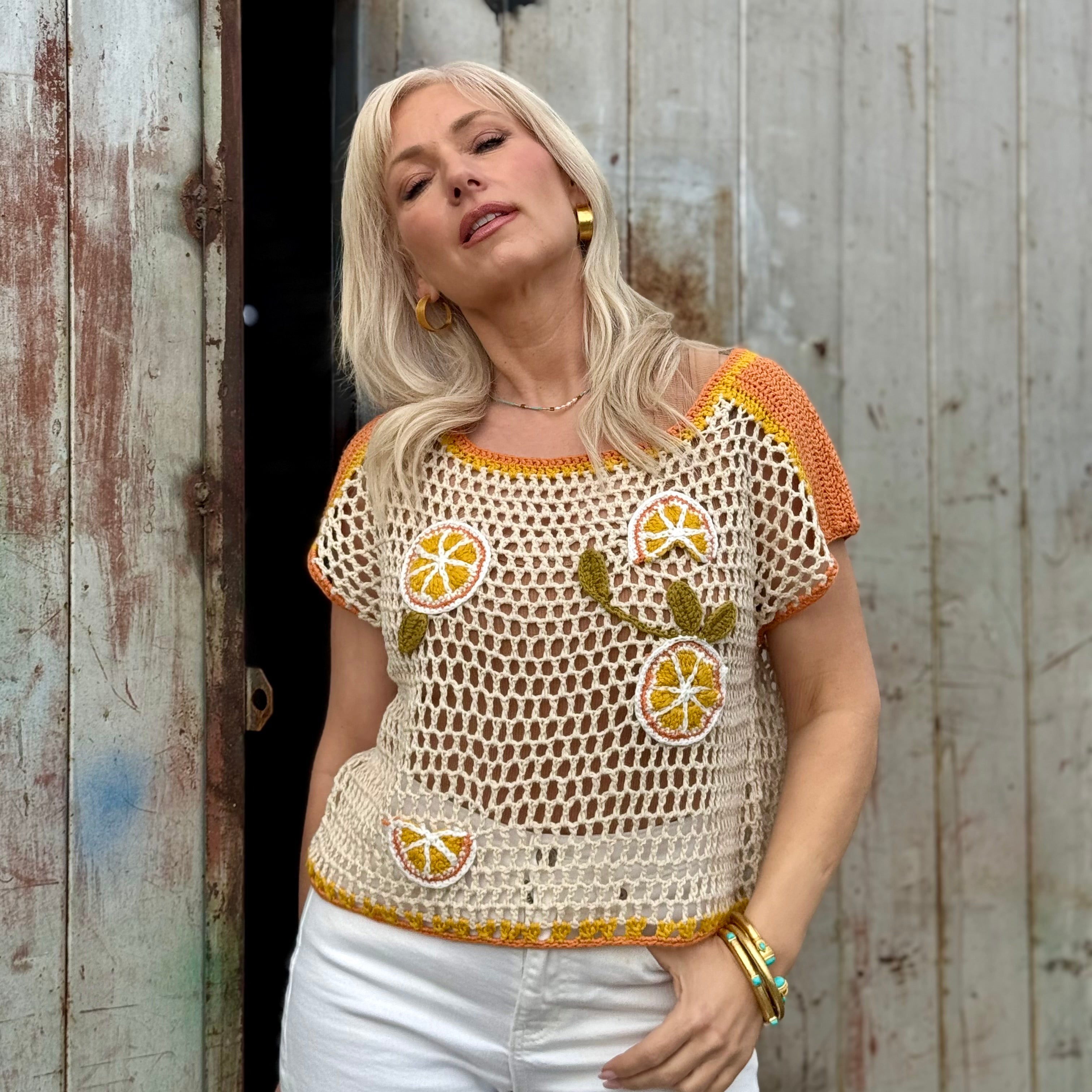 Sun-Kissed Citrus Crochet Top