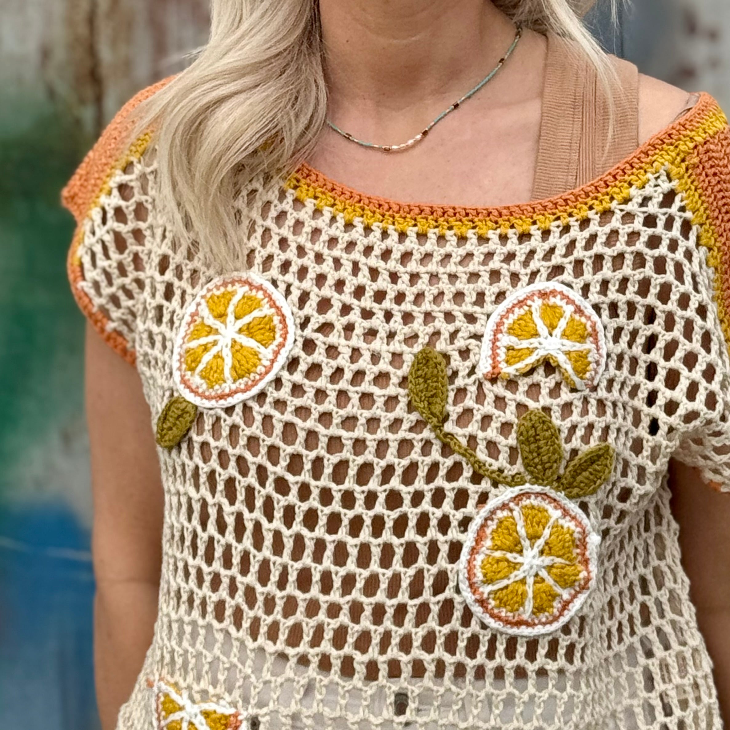 Sun-Kissed Citrus Crochet Top