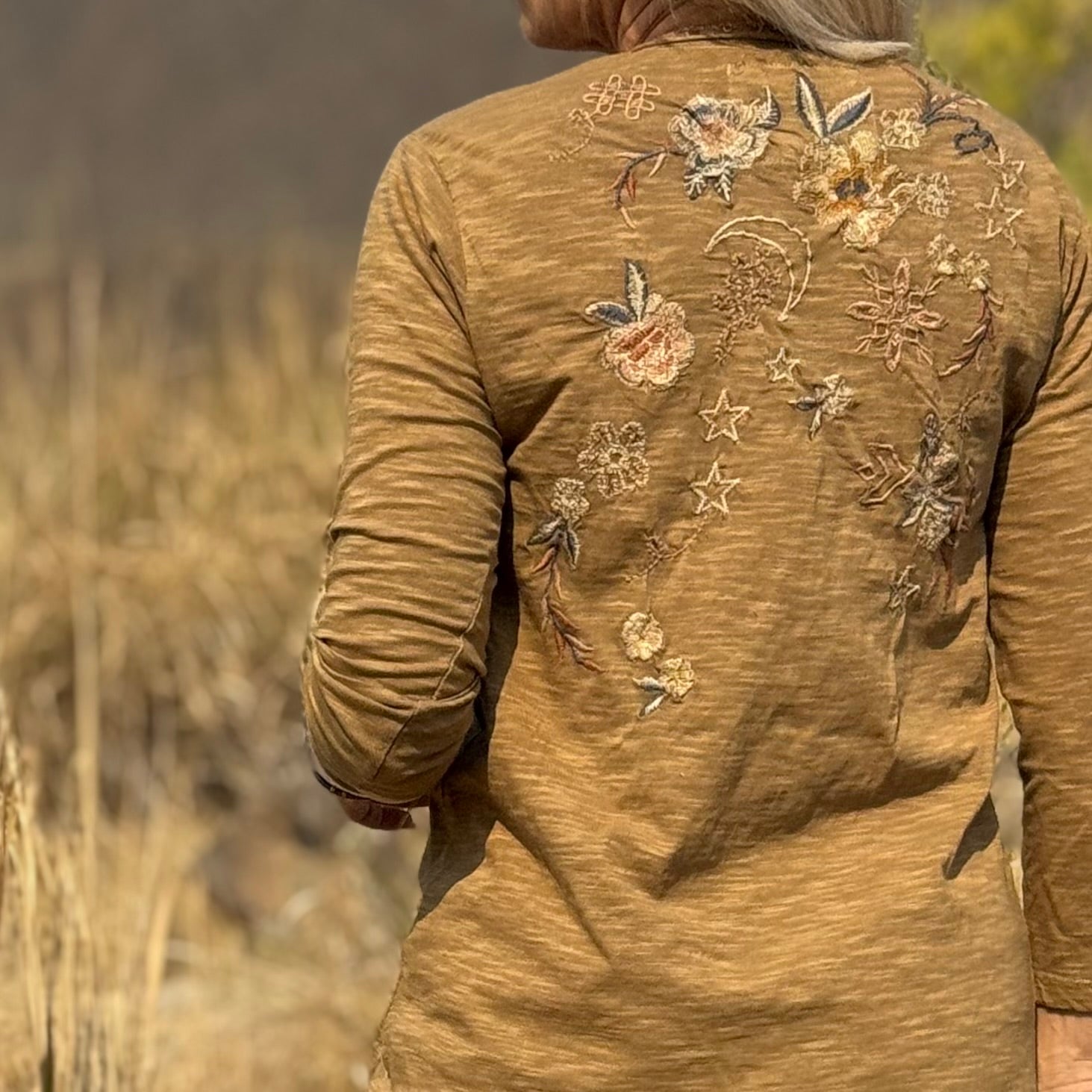 Golden Prairie Embroidered Tee