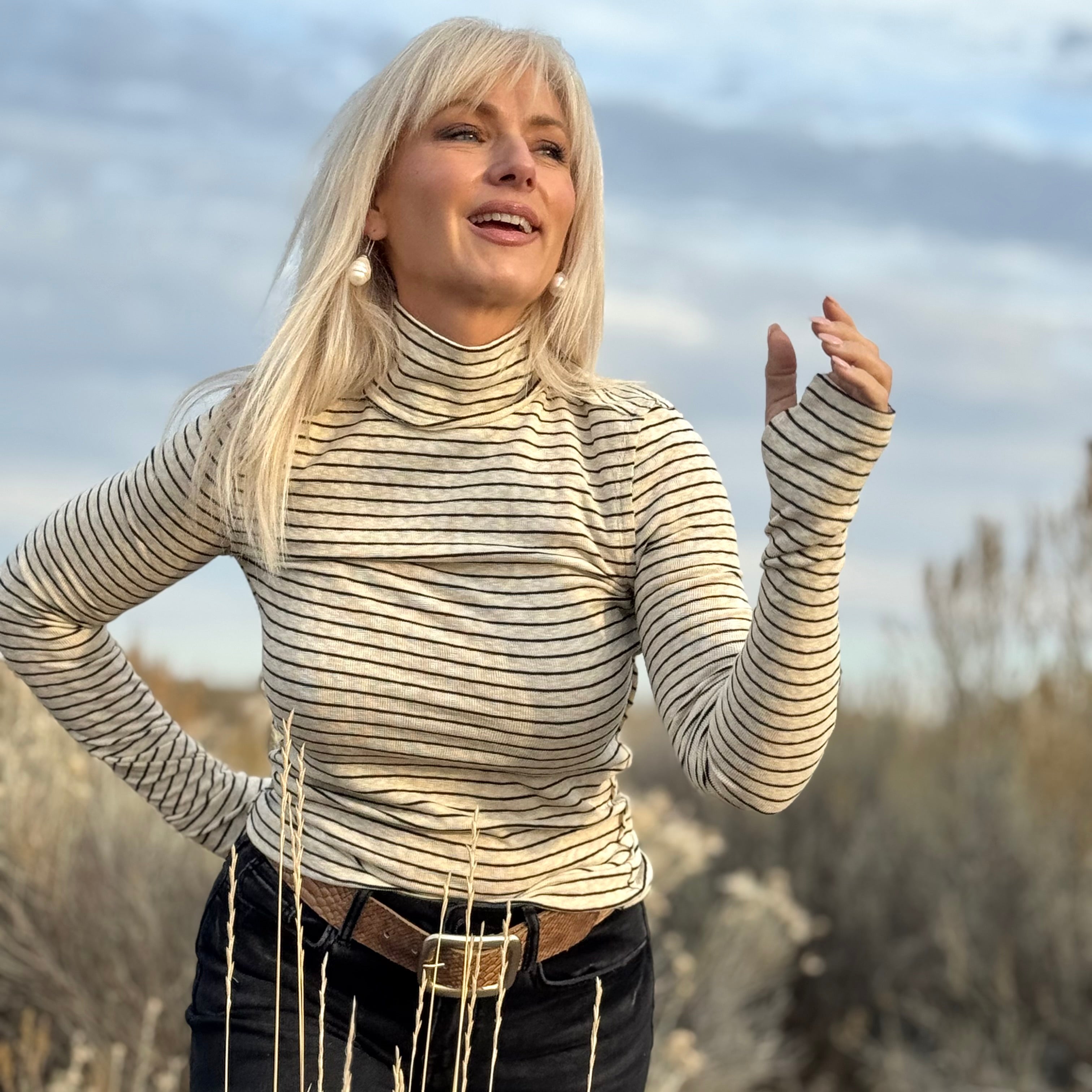 The Rowan Stripe Turtleneck