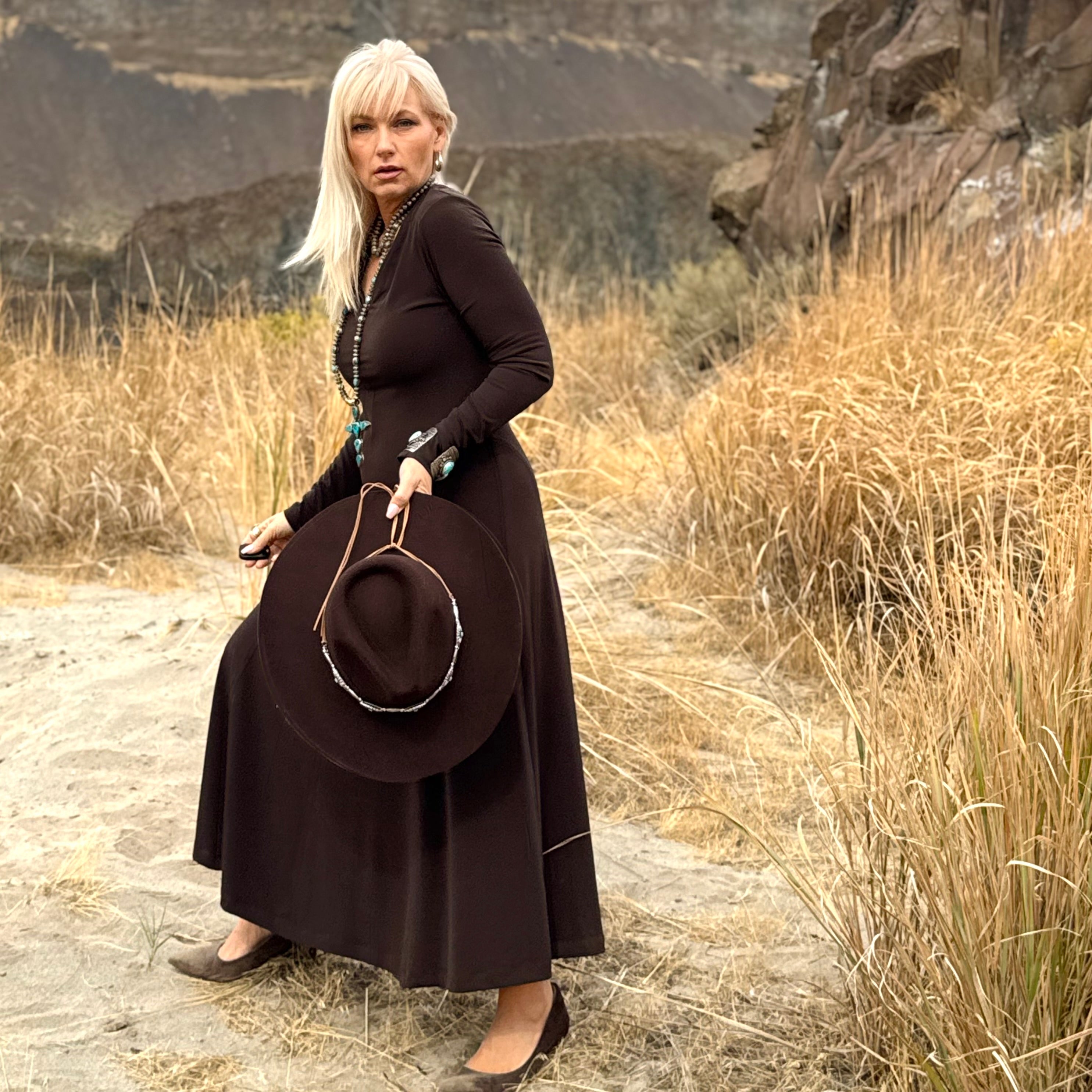 Kate V-Neck Midi Travel Dress