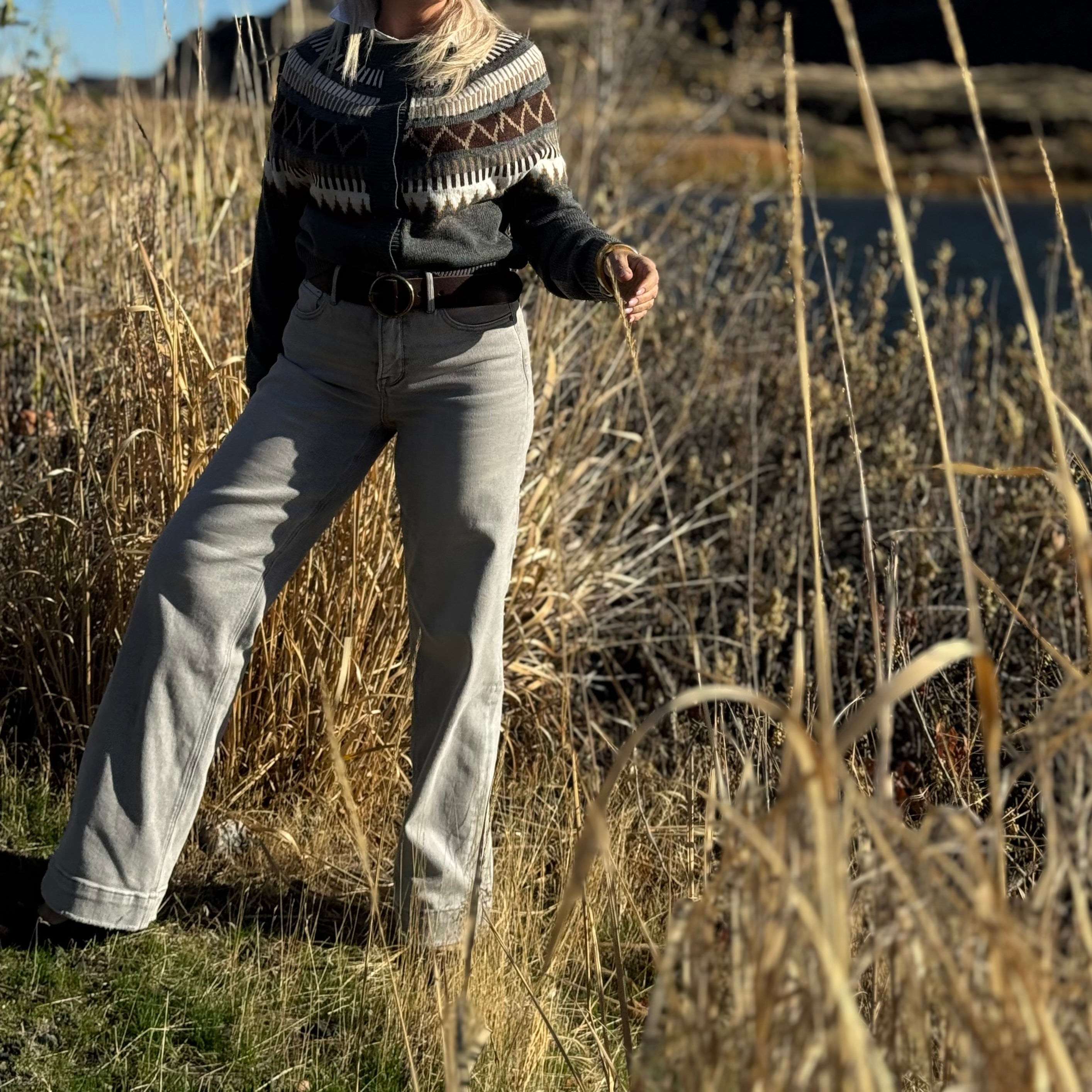 Dove Gray Stretch Jean