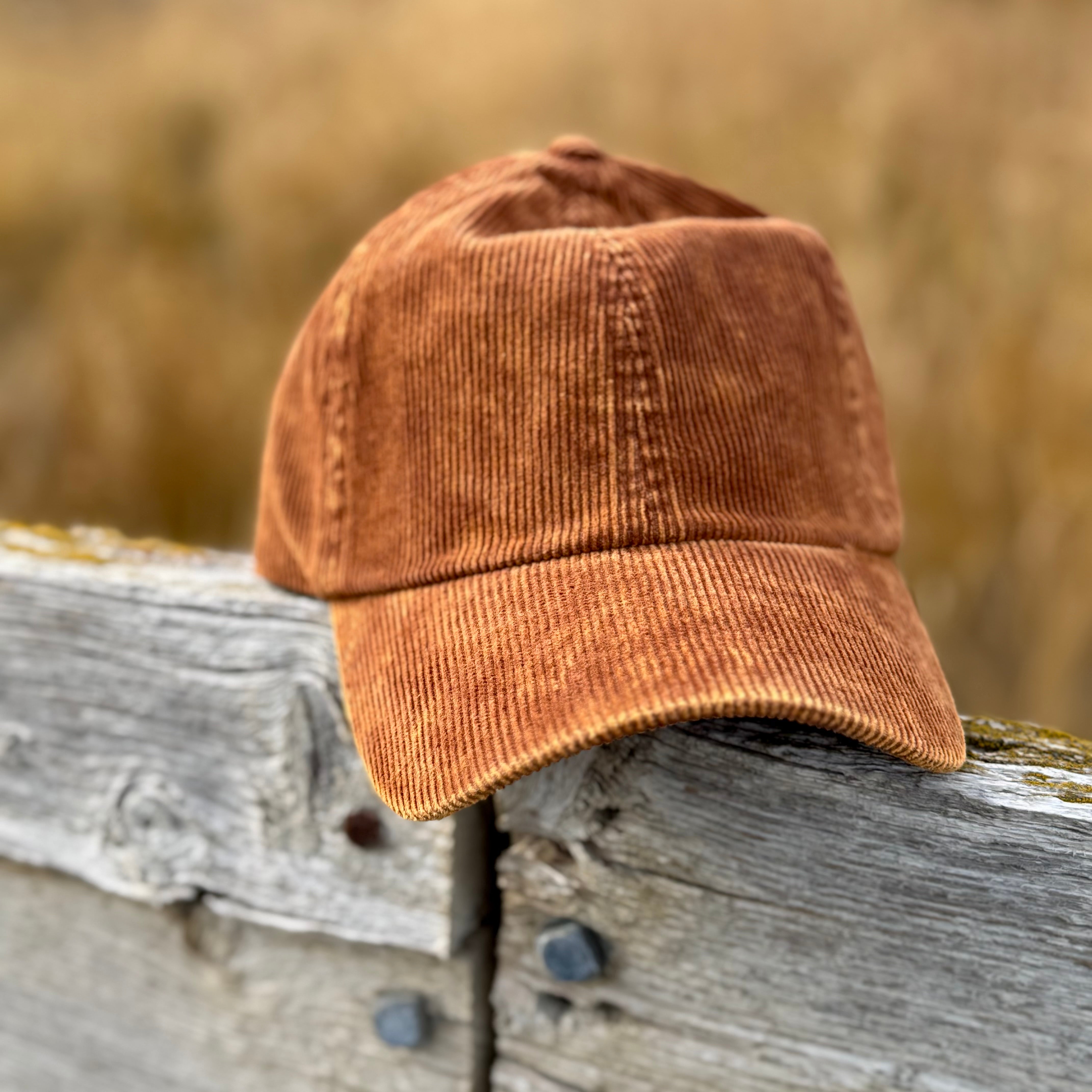 Corduroy SUEDE BASEBALL CAP COGNAC