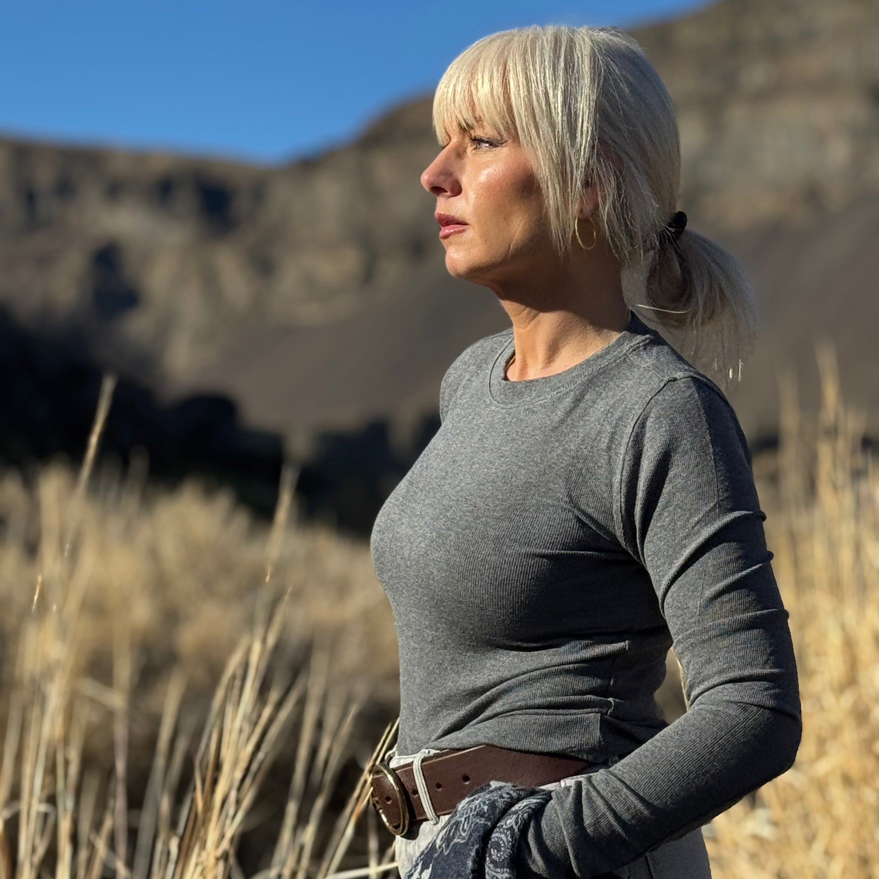 Silver Ridge Modal Tee Charcoal