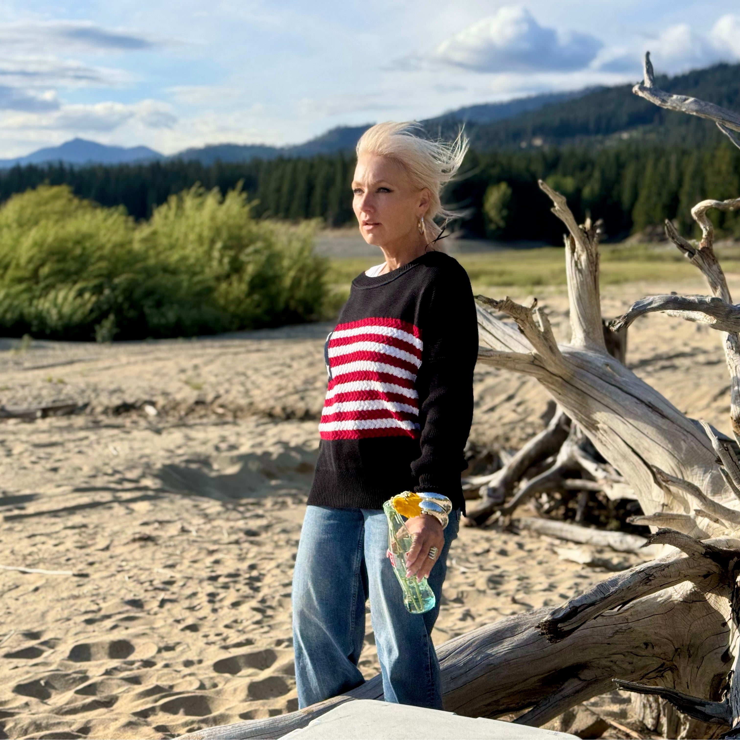 Americana Summer Sweater Black