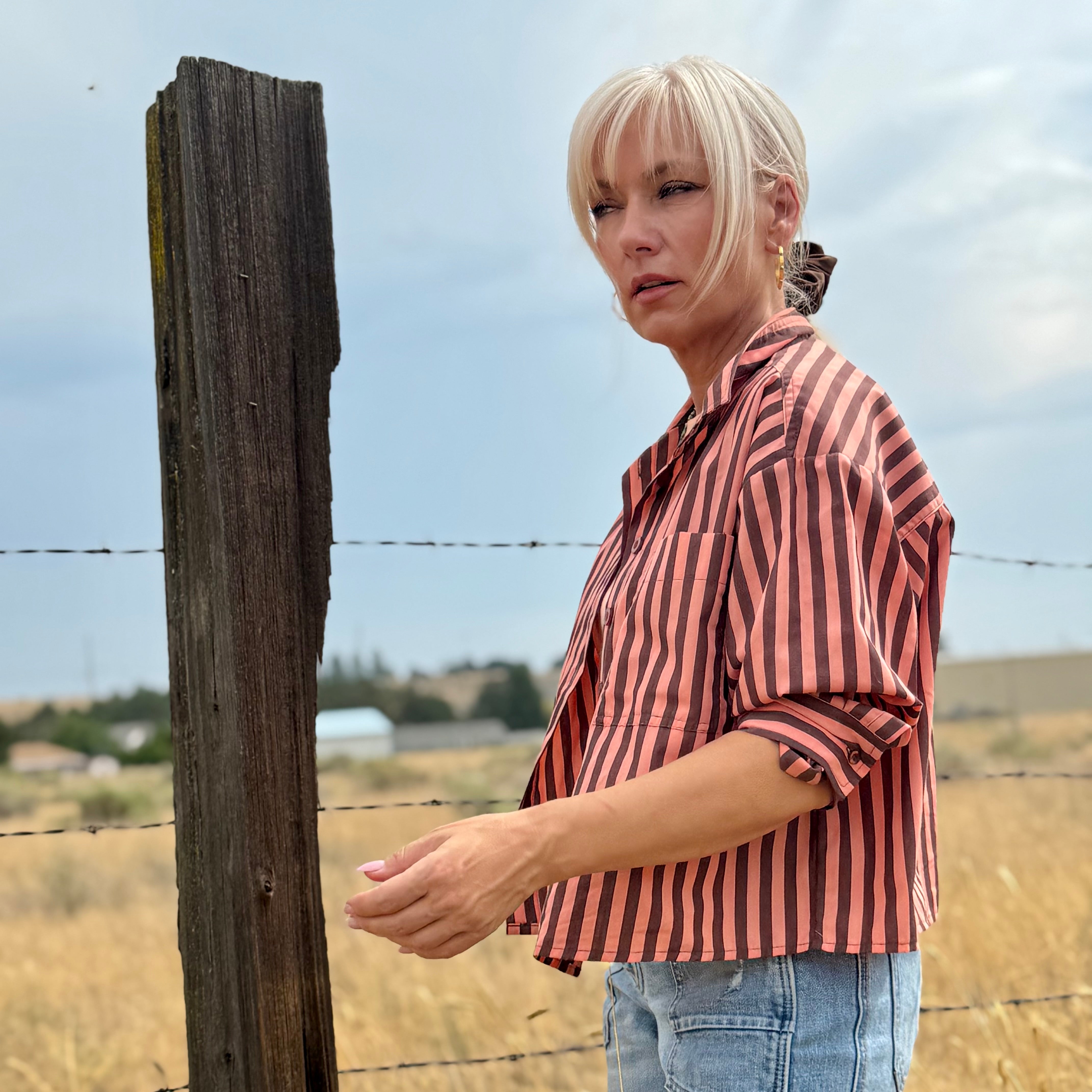 The Canyon Stripe Button-Up
