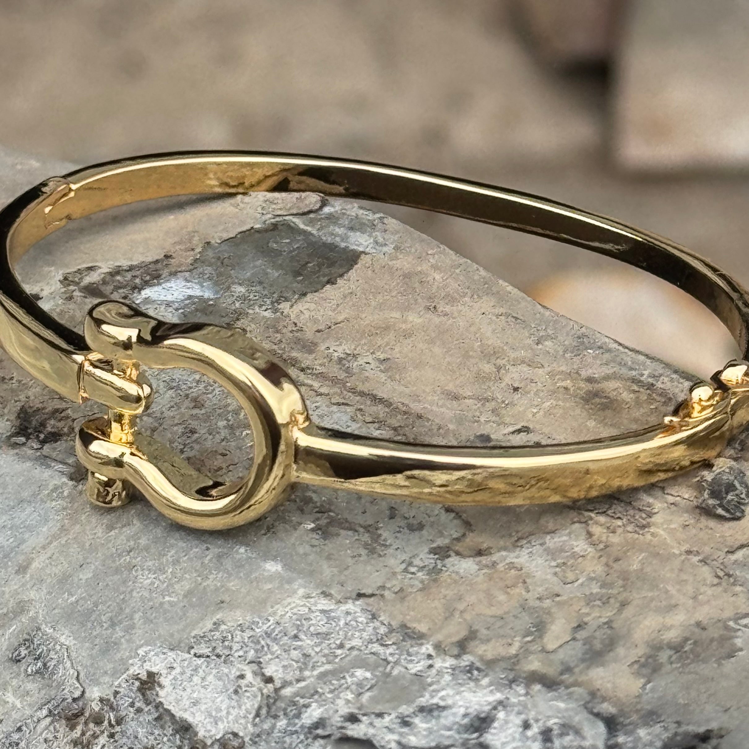 Golden Stirrup Hinge Cuff