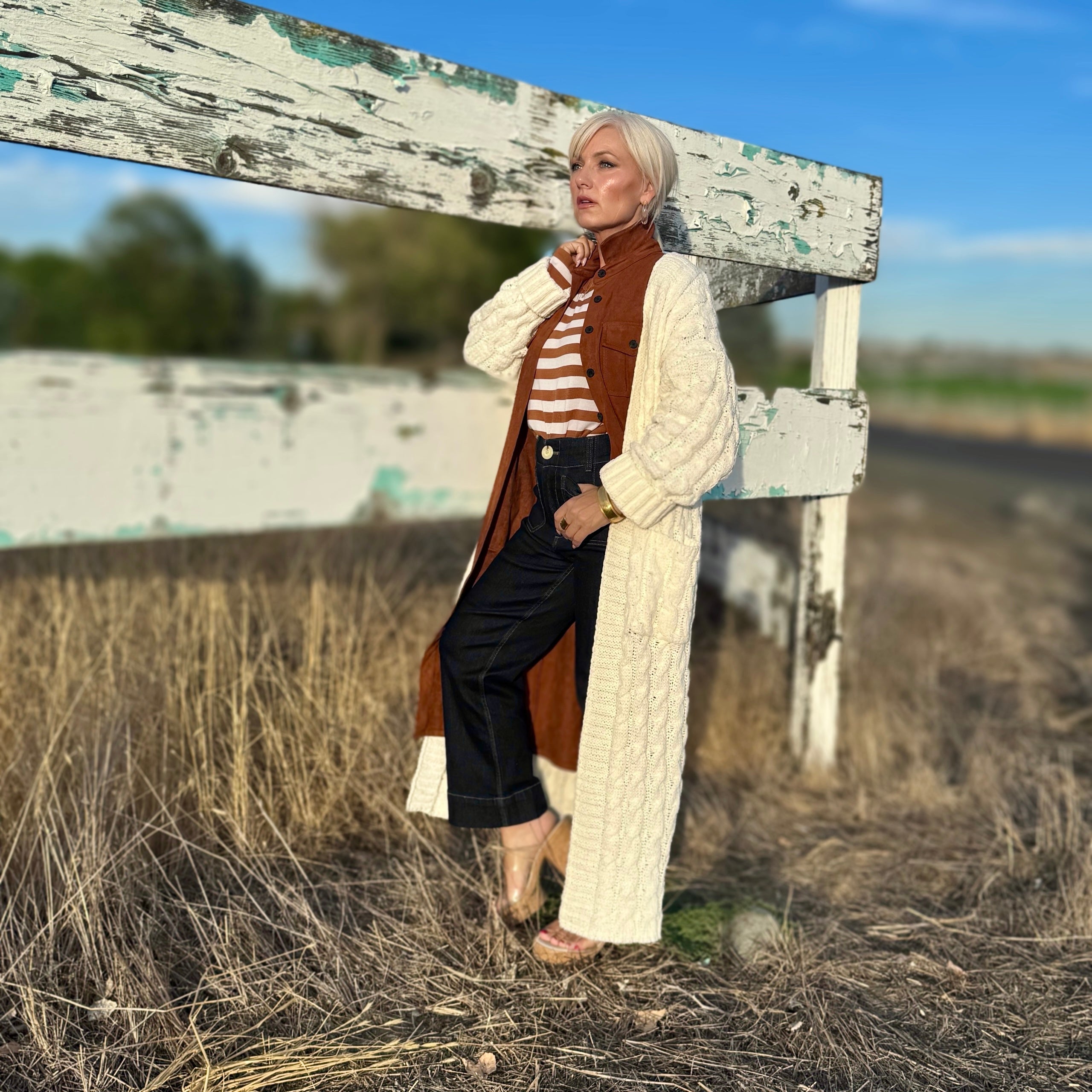Cozy Cable Knit Duster