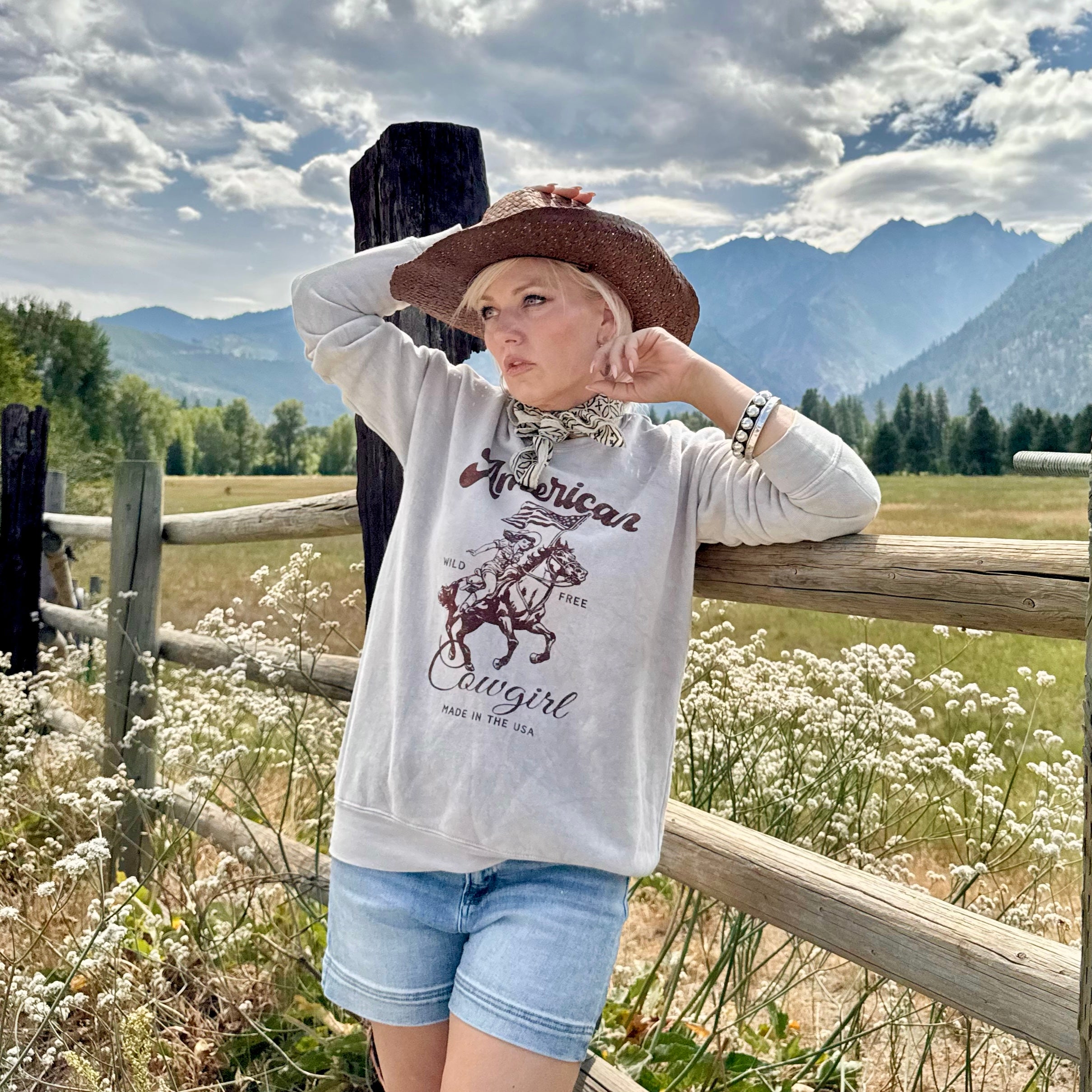 American Cowgirl Graphic Sweatshirt