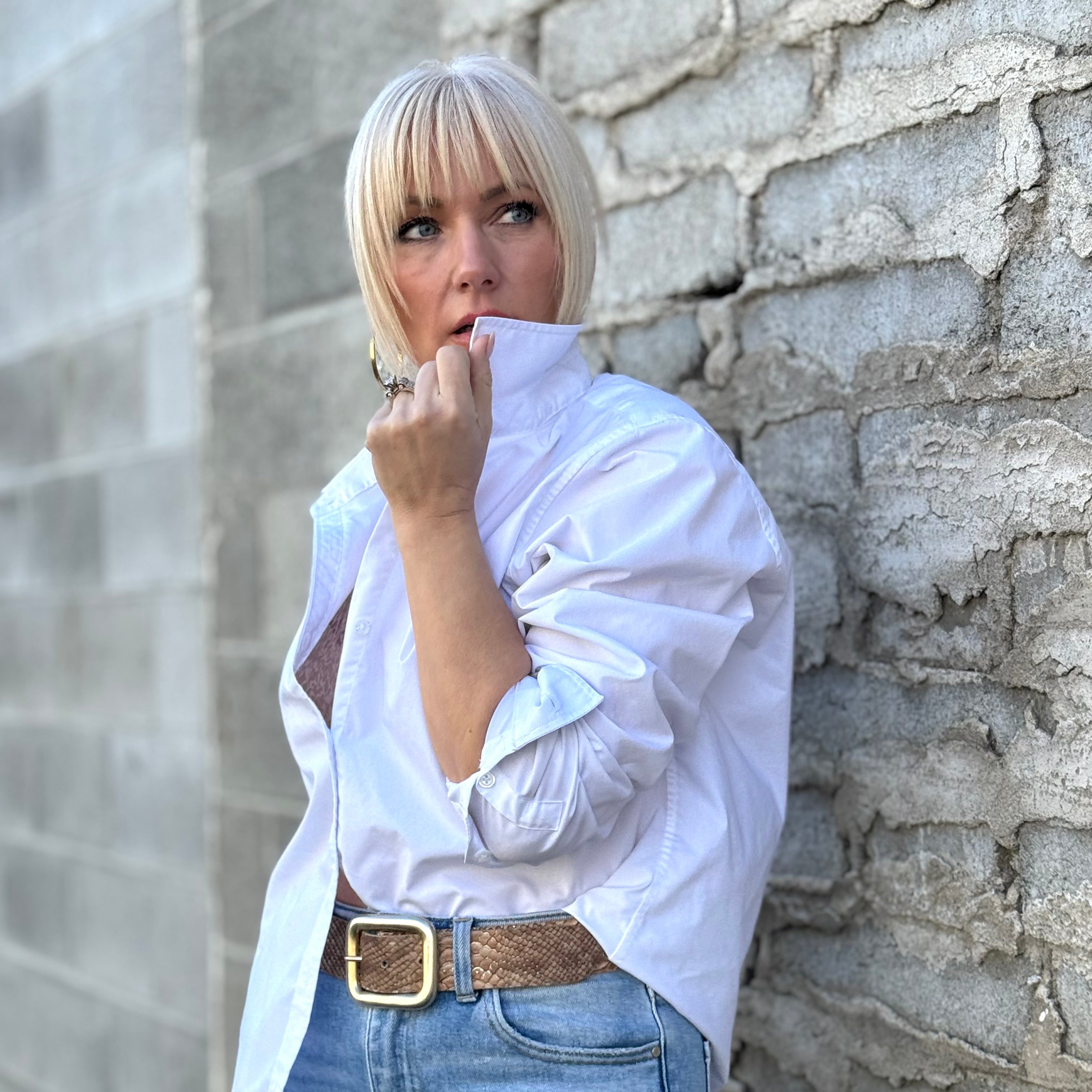 Desert Traveler Wrinkle Resistant Button Up White