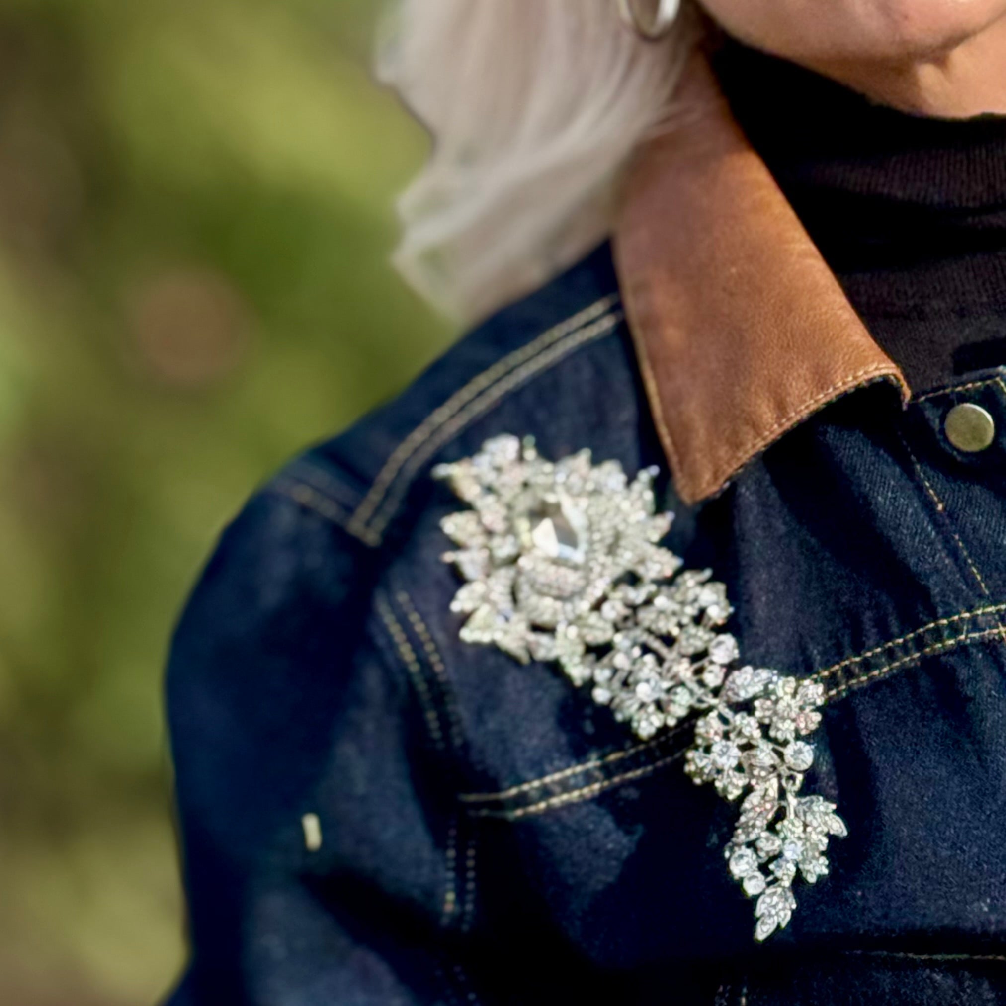 Silver Sage Bloom Brooch