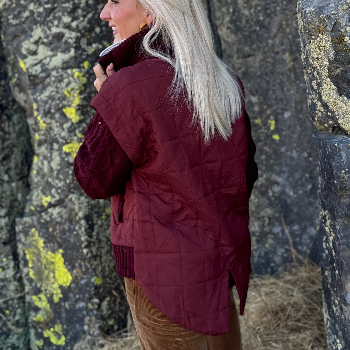 The Merlot Mixed-Media Jacket