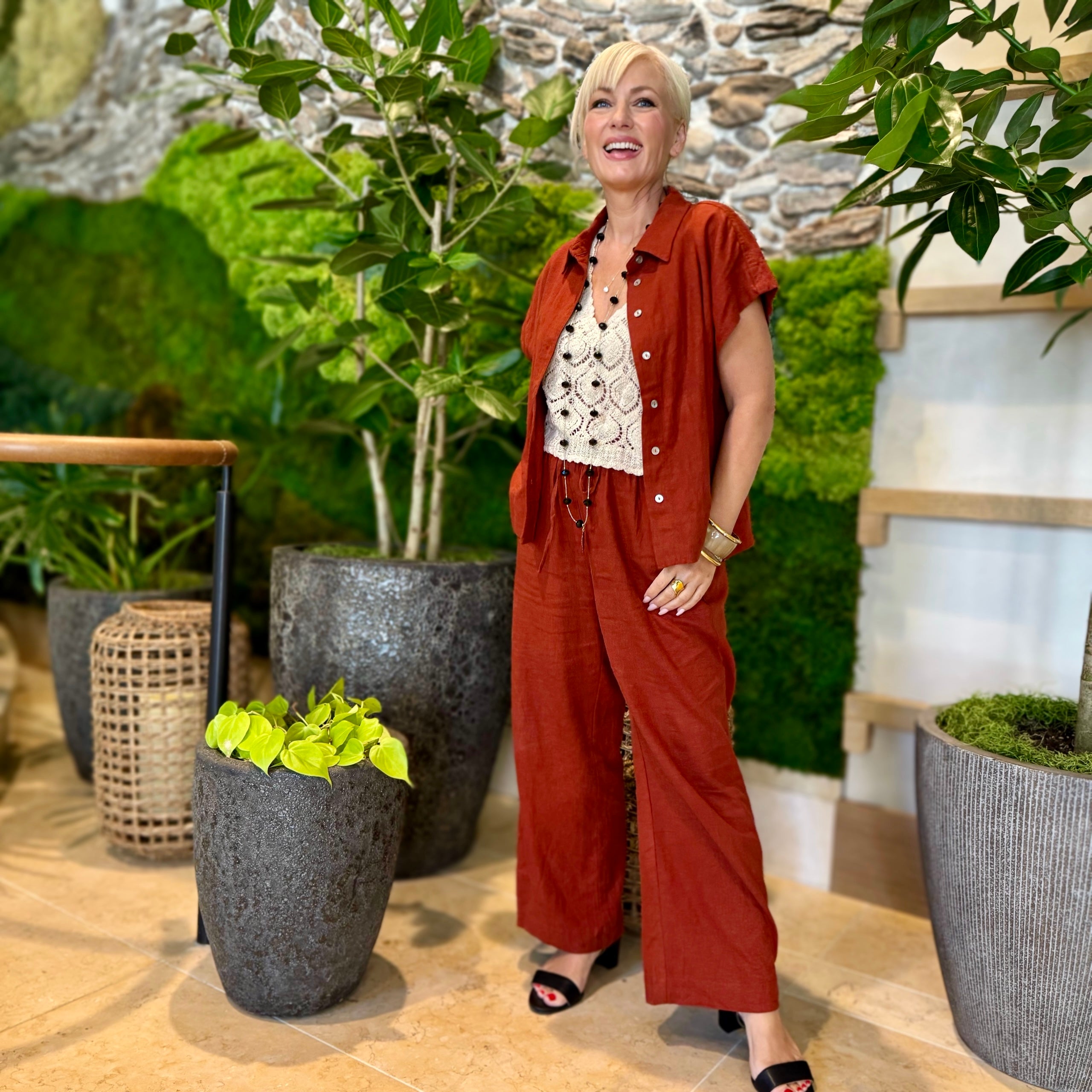 WENDY HENNA BROWN PANTS