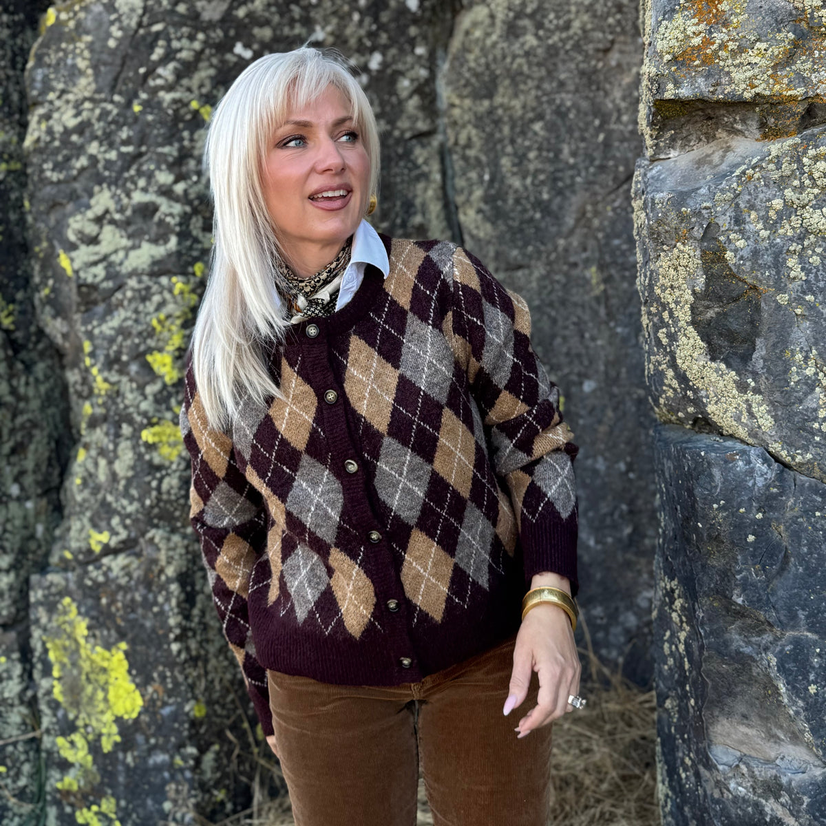 The Oxford Argyle Wool-Blend Cardigan