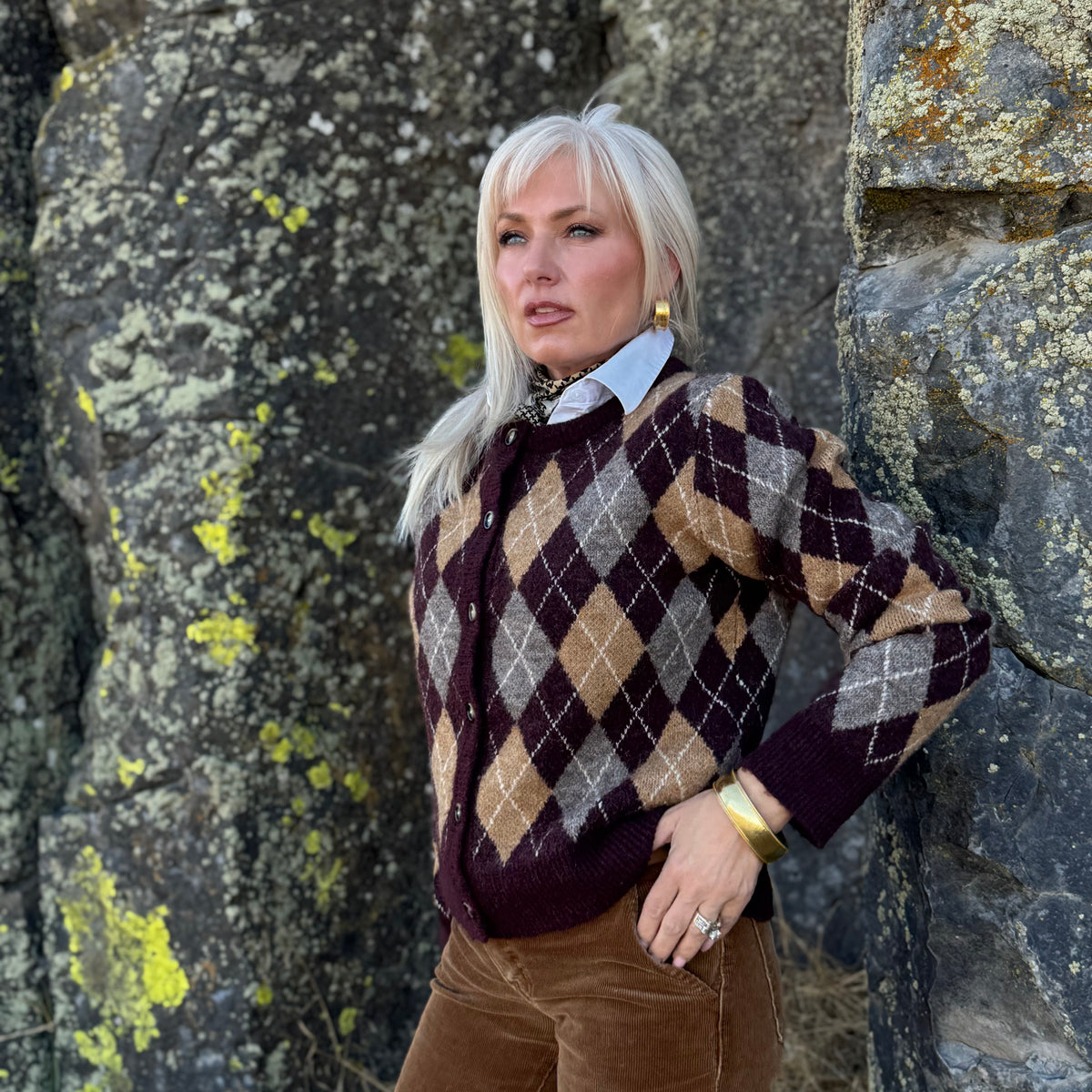 The Oxford Argyle Wool-Blend Cardigan