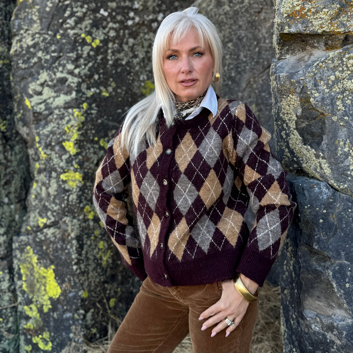 The Oxford Argyle Wool-Blend Cardigan