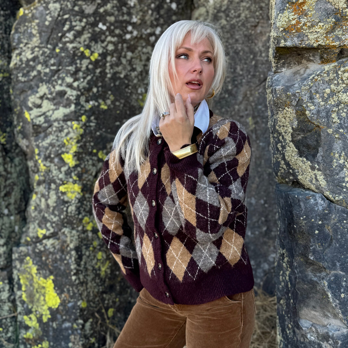 The Oxford Argyle Wool-Blend Cardigan