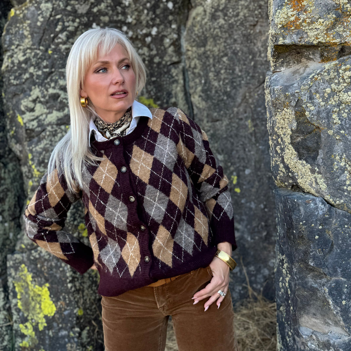 The Oxford Argyle Wool-Blend Cardigan