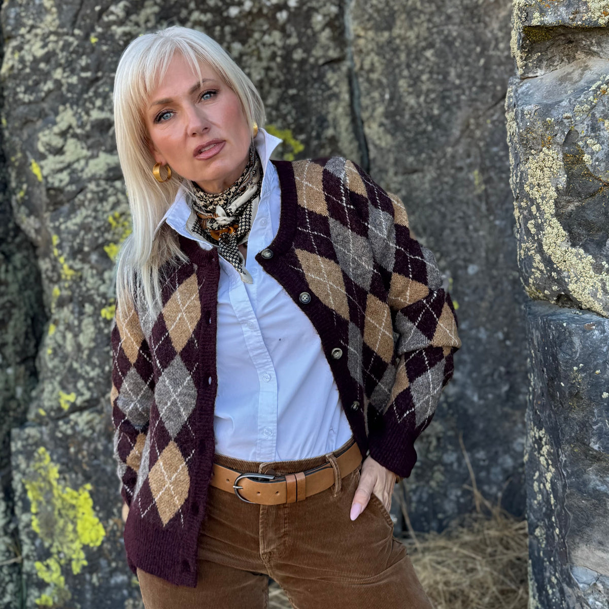 The Oxford Argyle Wool-Blend Cardigan