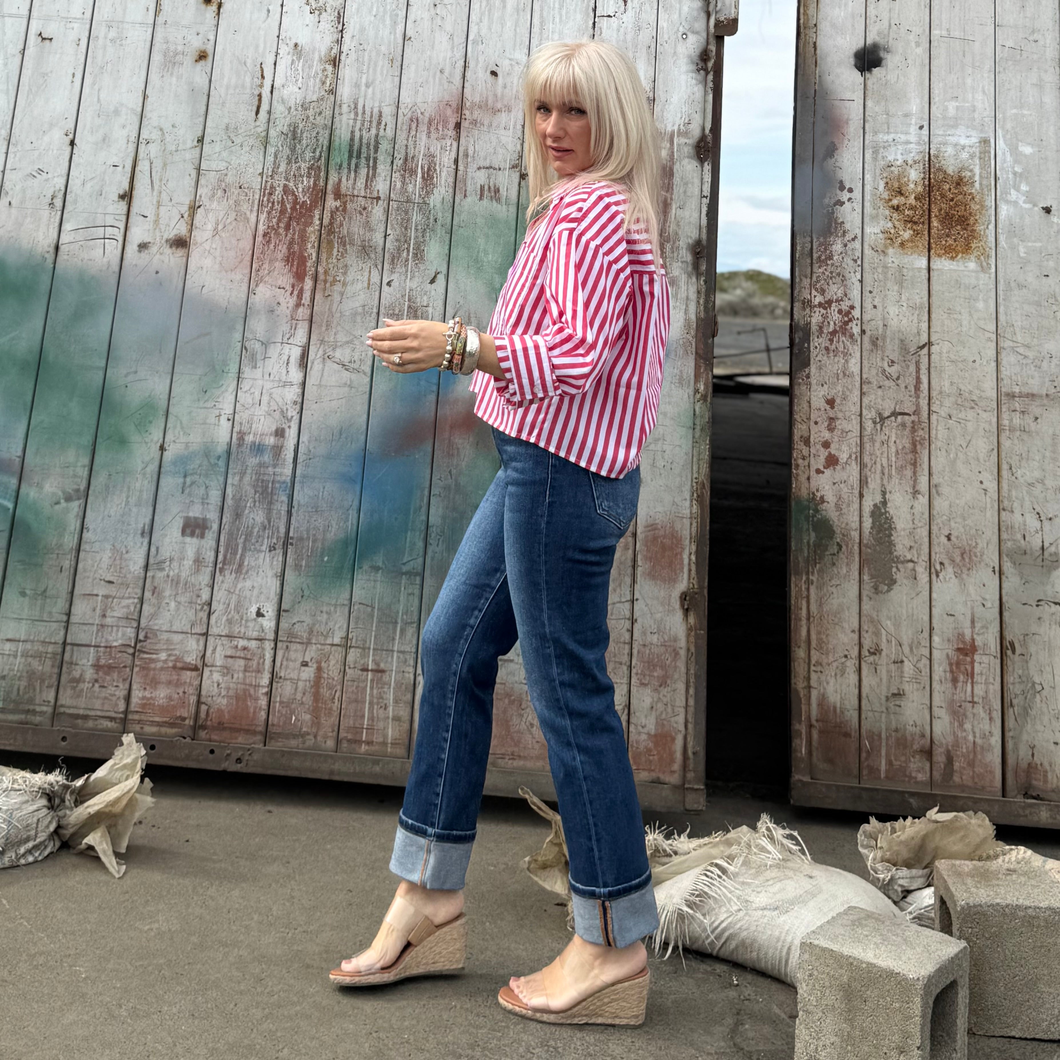 Easy Tide Cuffed Straight Jean