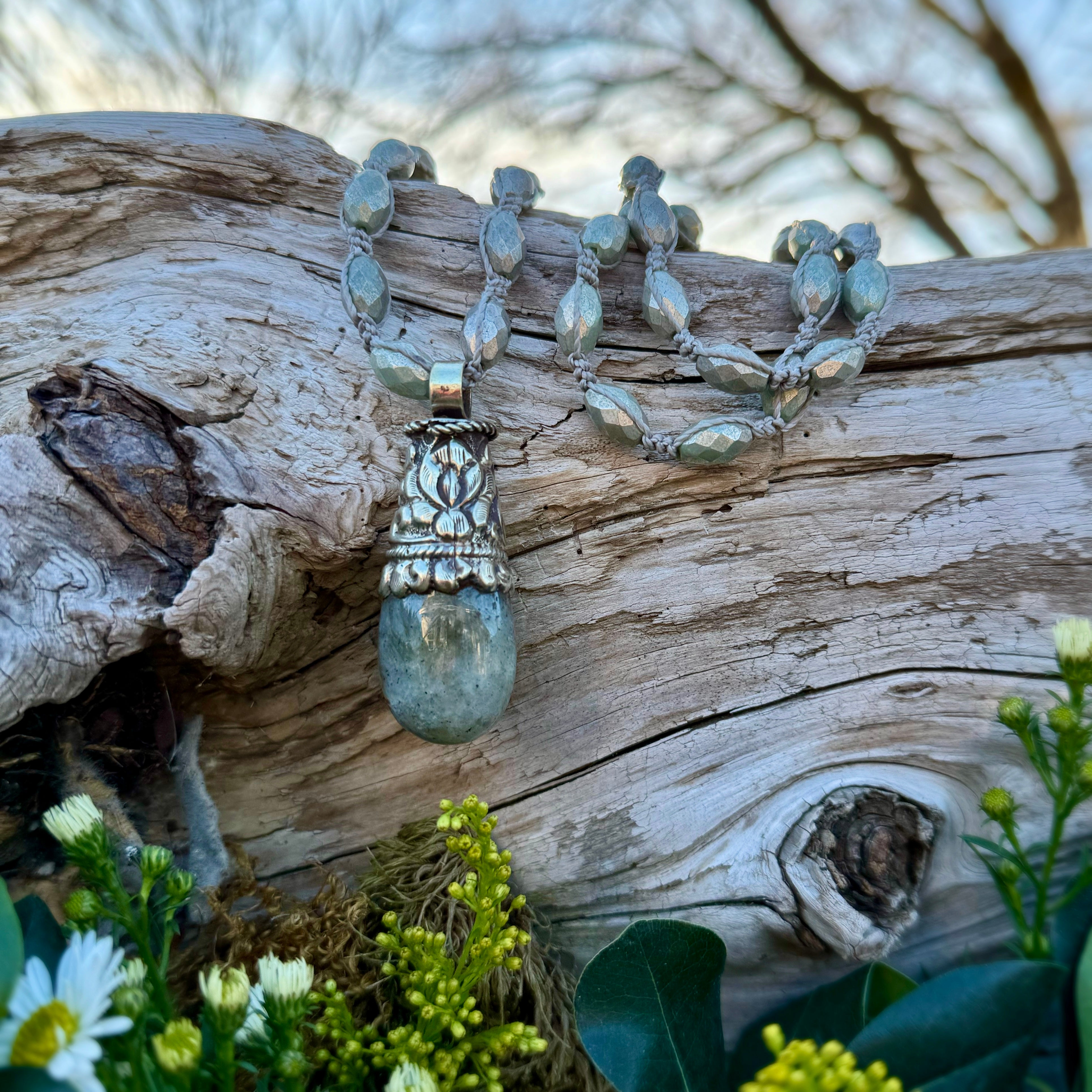 Silver Czech Glass Necklace by zoWEE Jewels