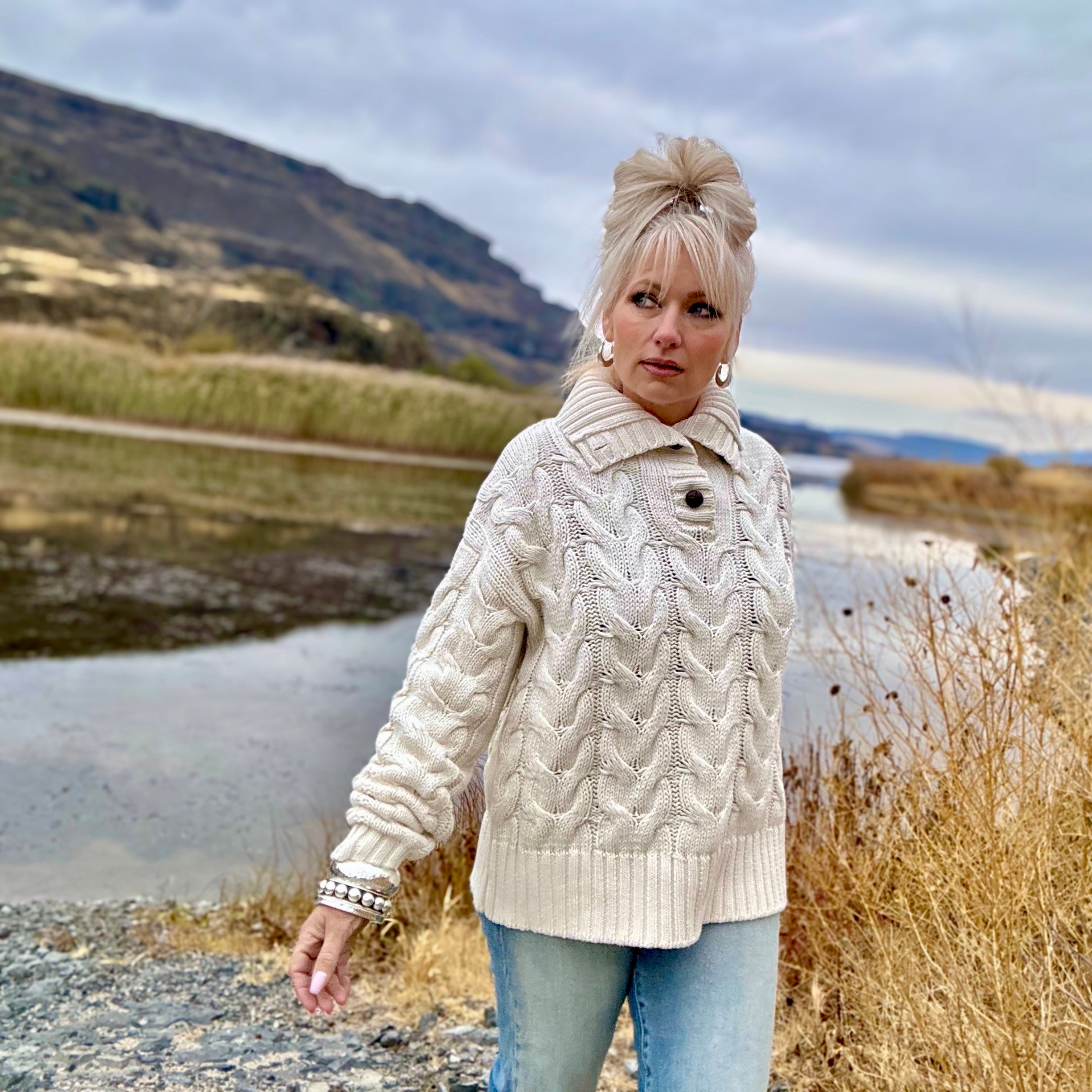 Anya Chunky Fisherman Sweater