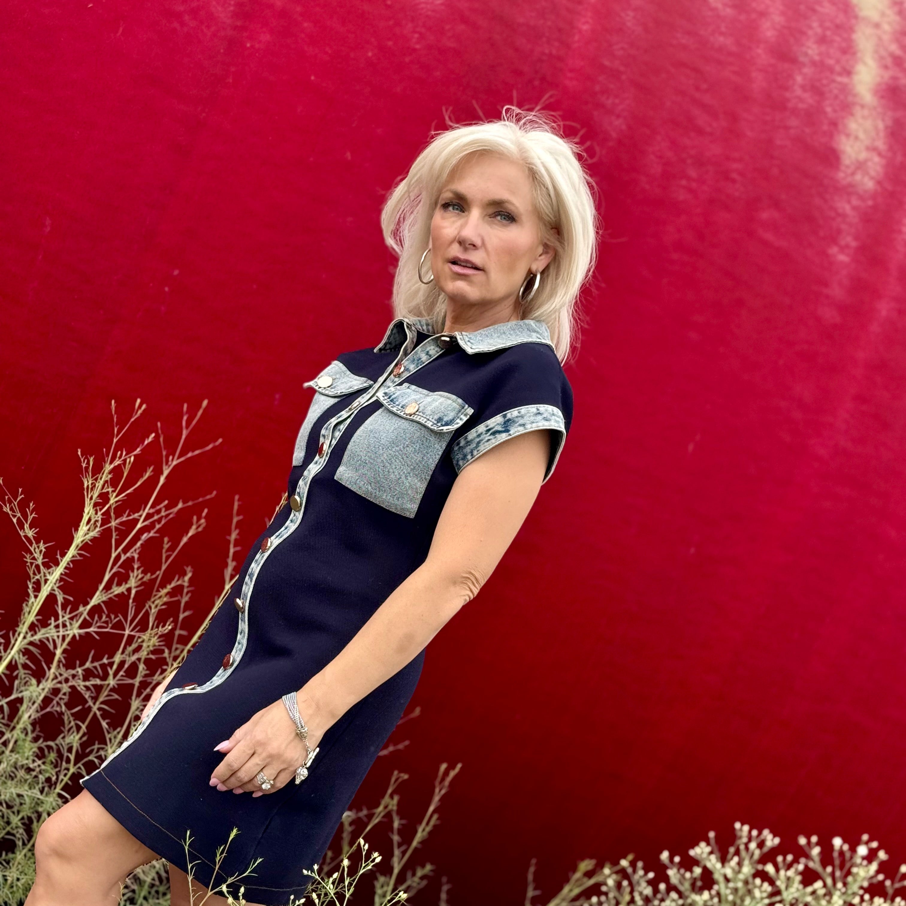 Indigo Coast Sweater Dress