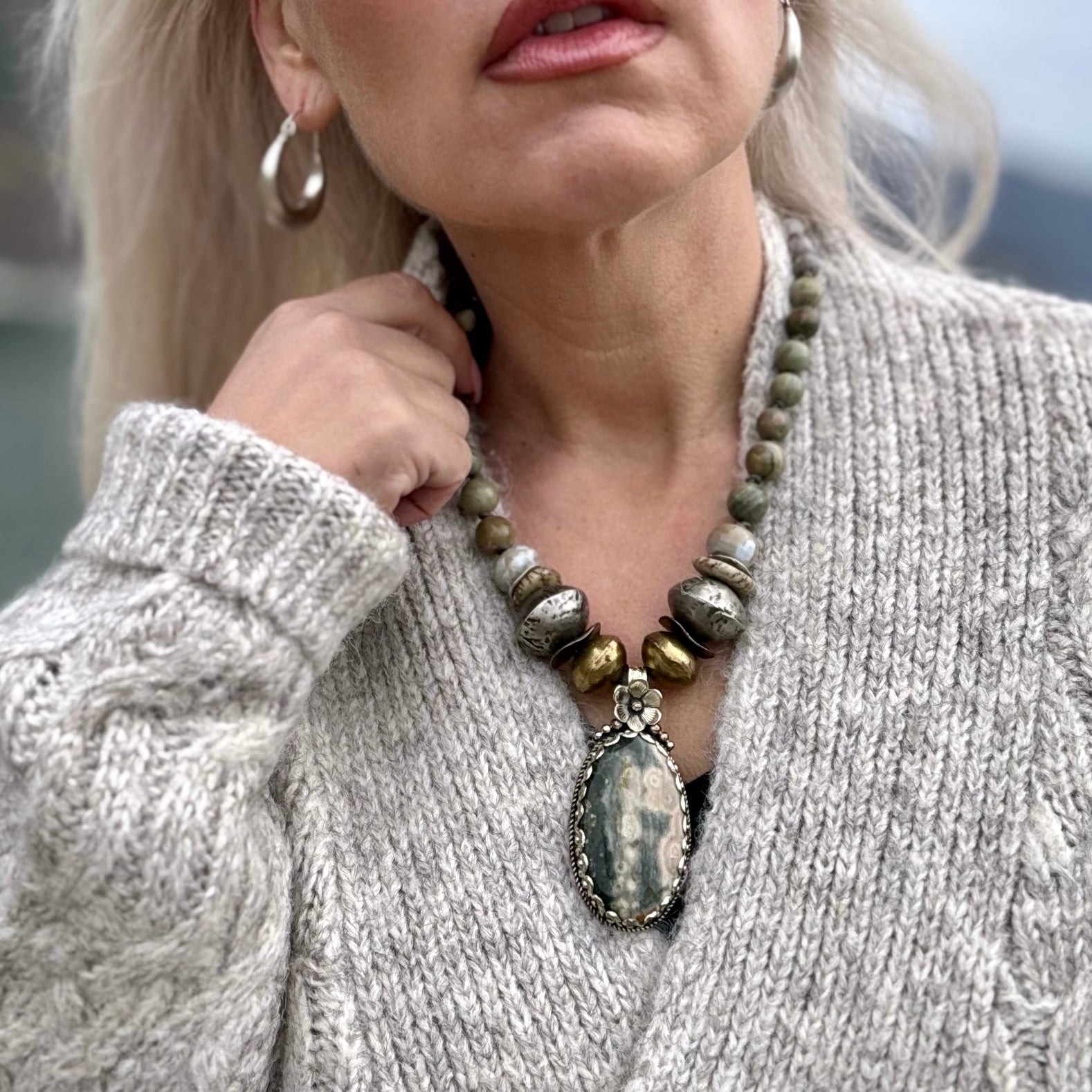 ZoWEE Jasper Statement Necklace