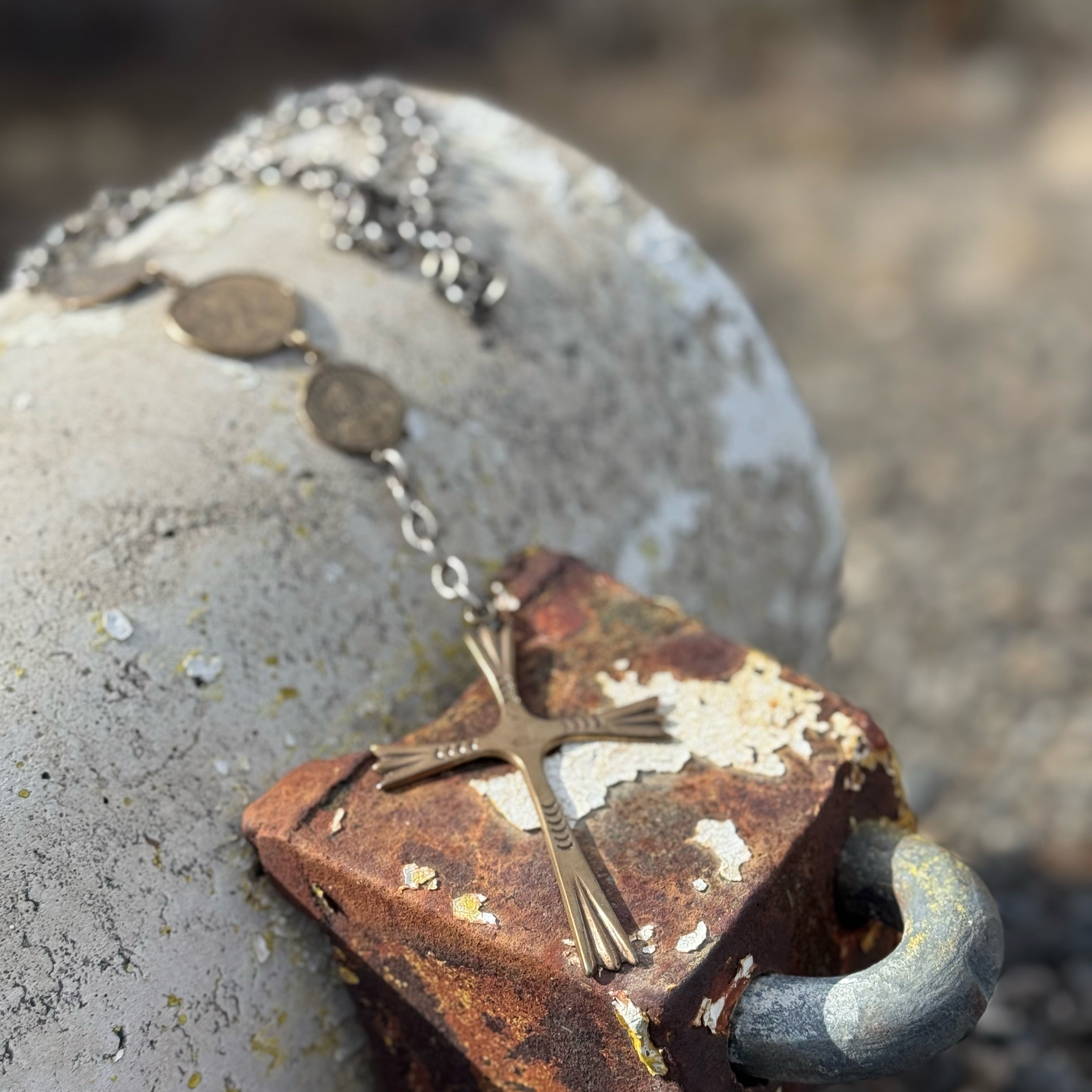 SANTA ROSA Bronze Cross Layering Necklace