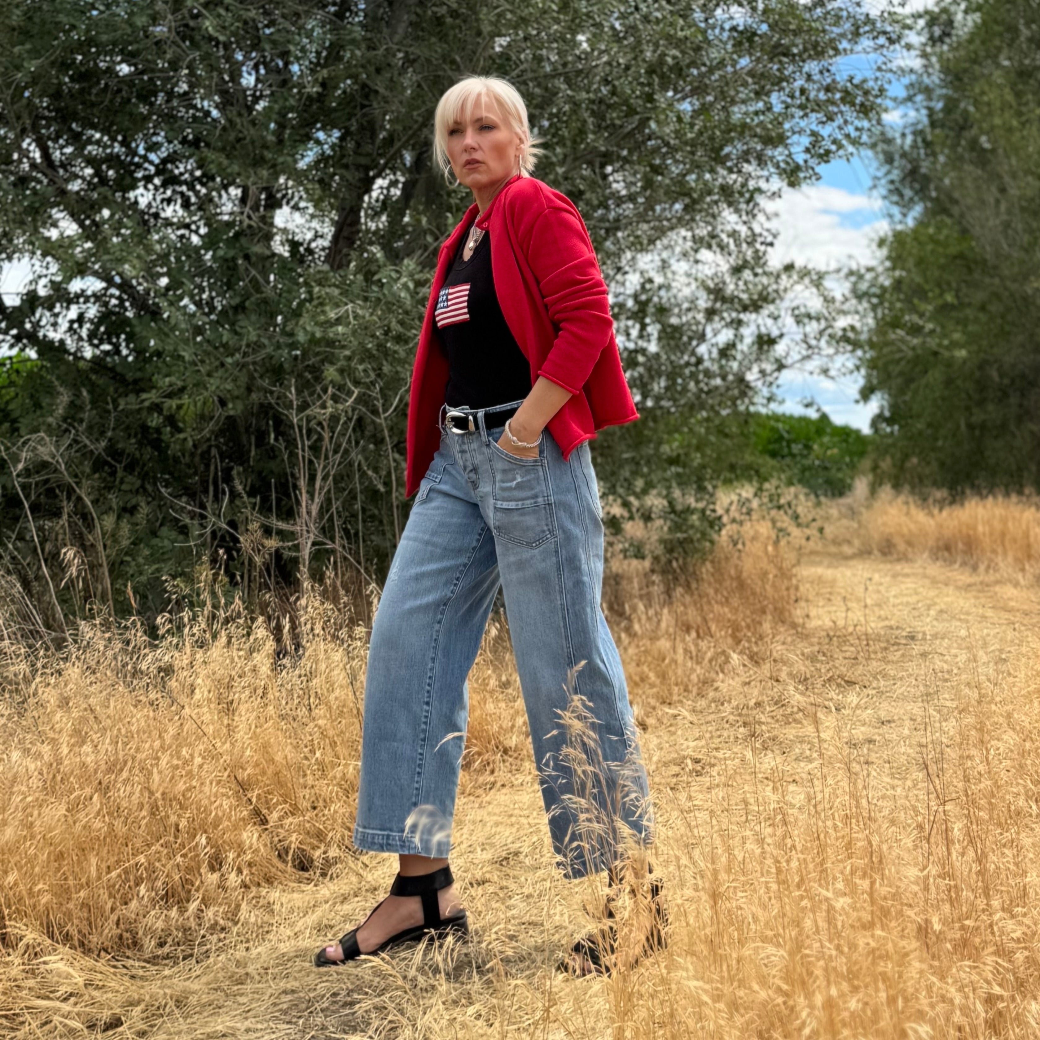Landmark Wide Leg Crop Denim