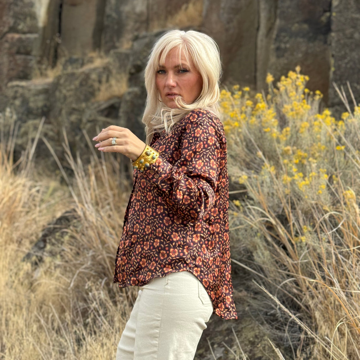 Autumn Bloom Button-Up