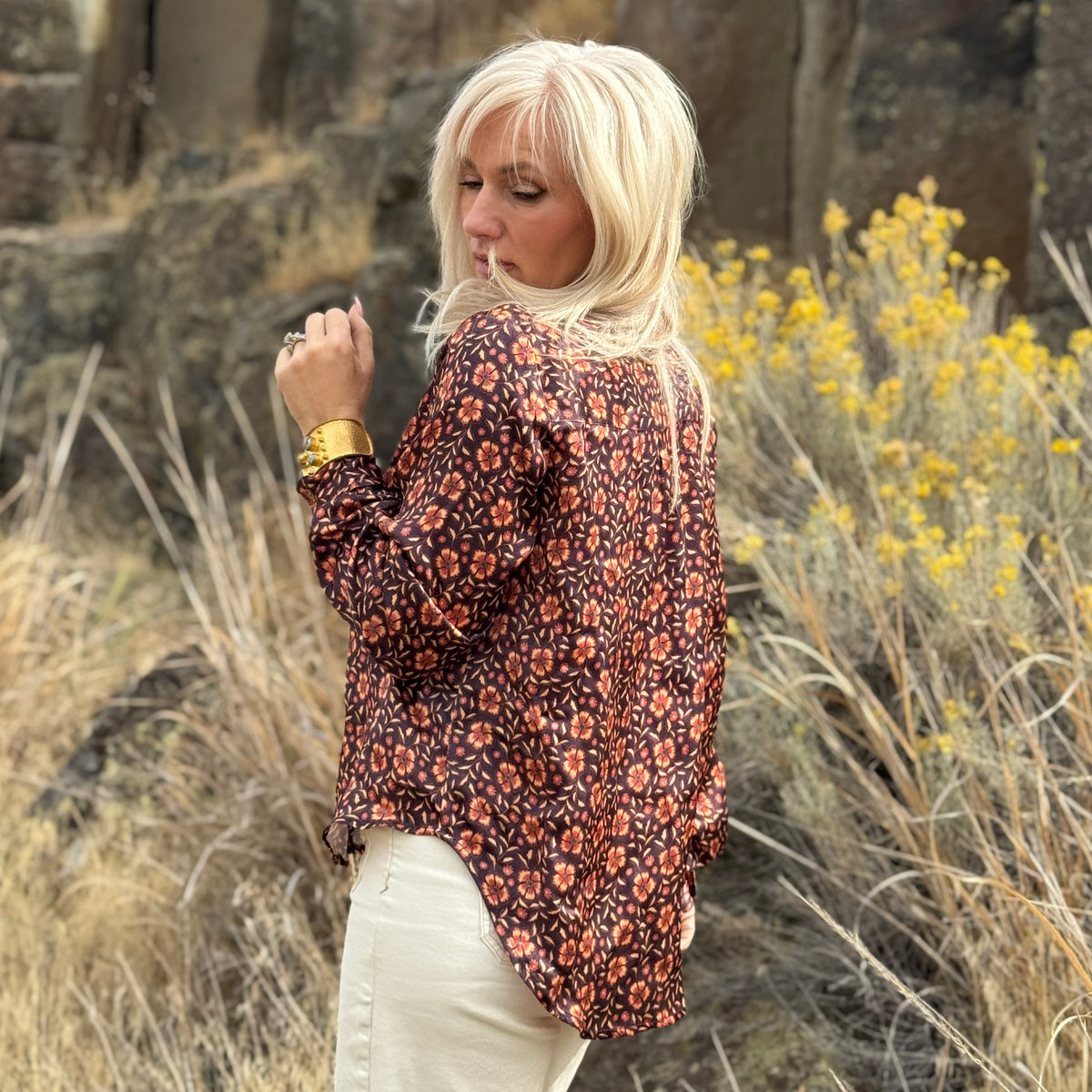 Autumn Bloom Button-Up