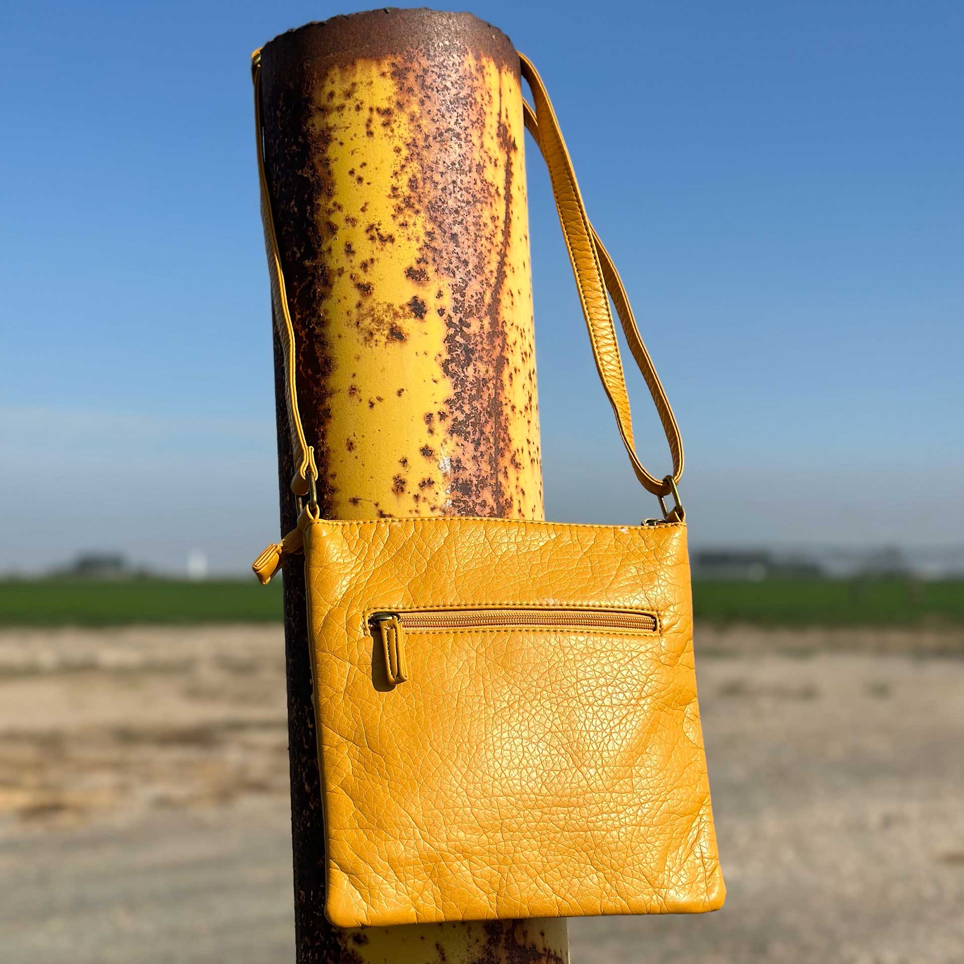 Camille Vegan Crossbody (Mustard)