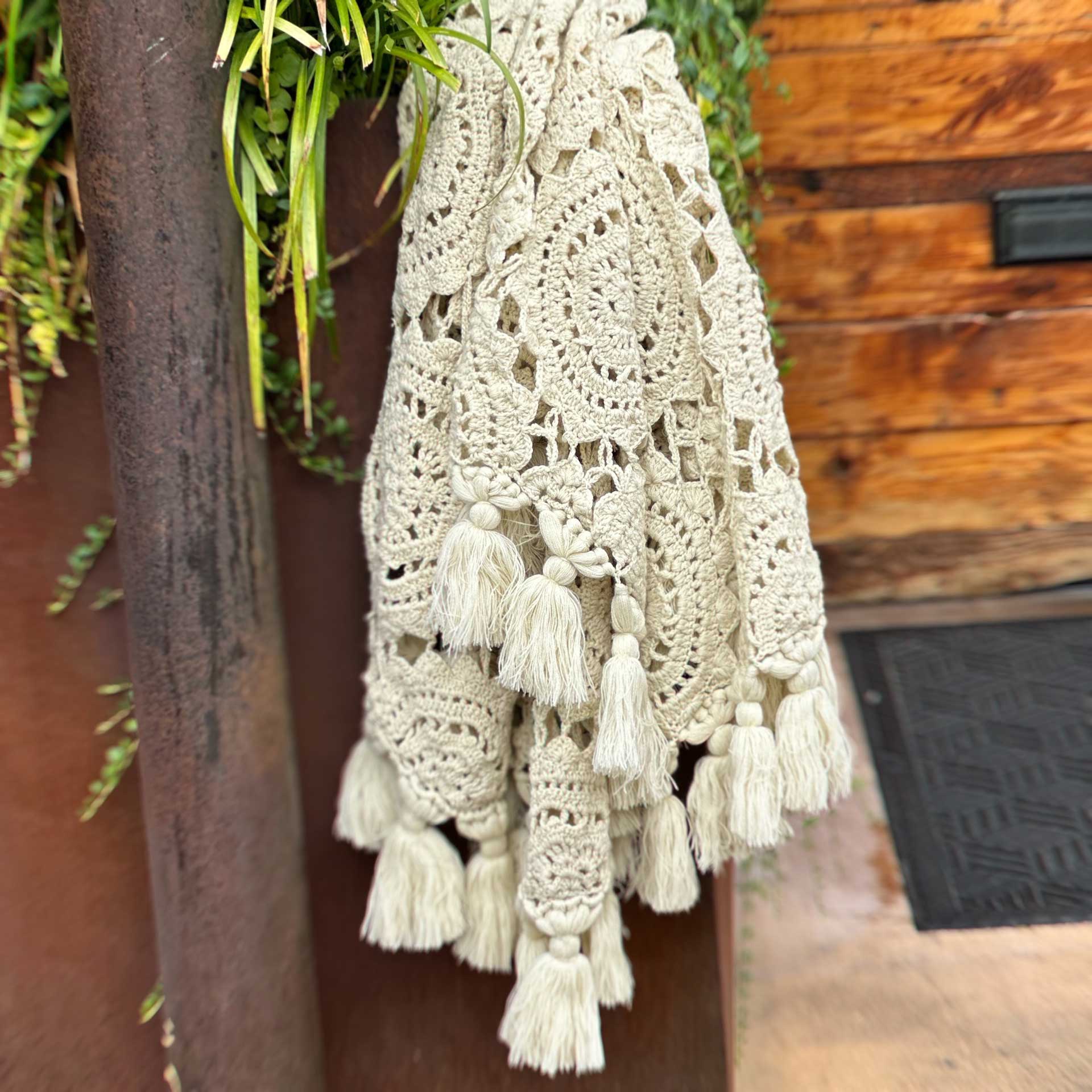 Celestine Crochet Shawl (Ivory)