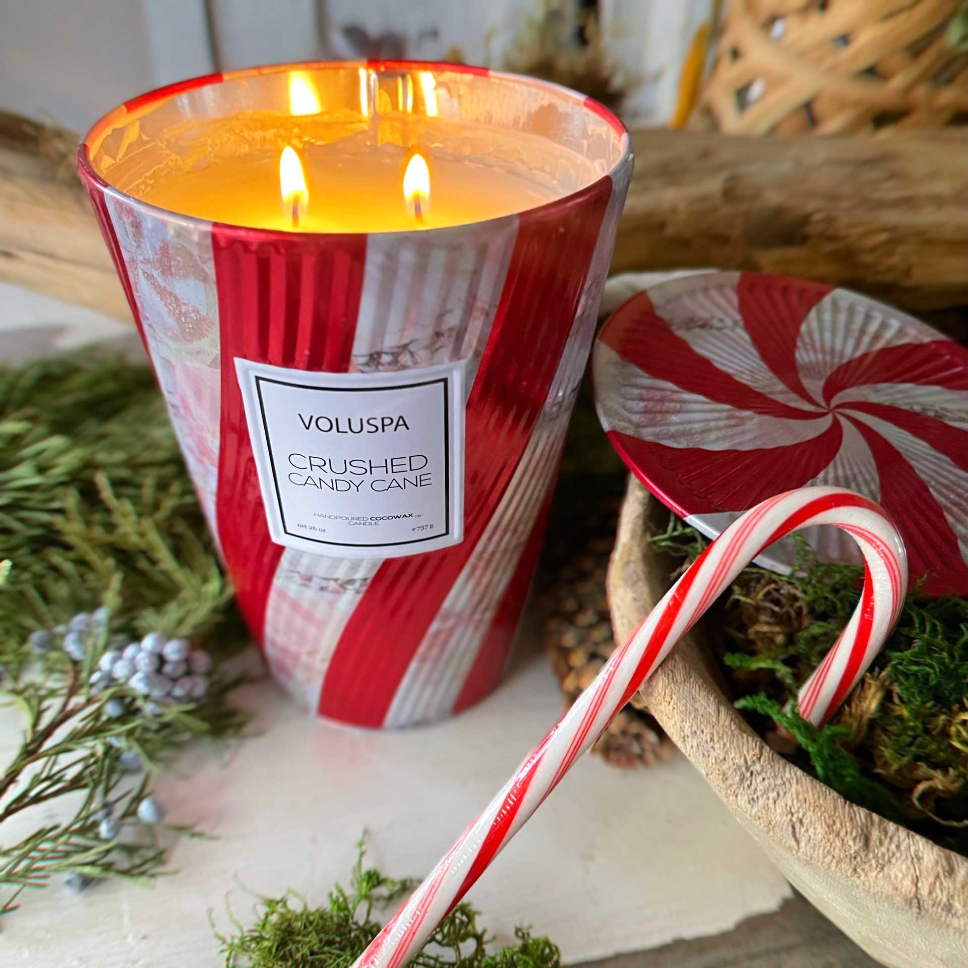 Crushed Candy Cane Candle Tin