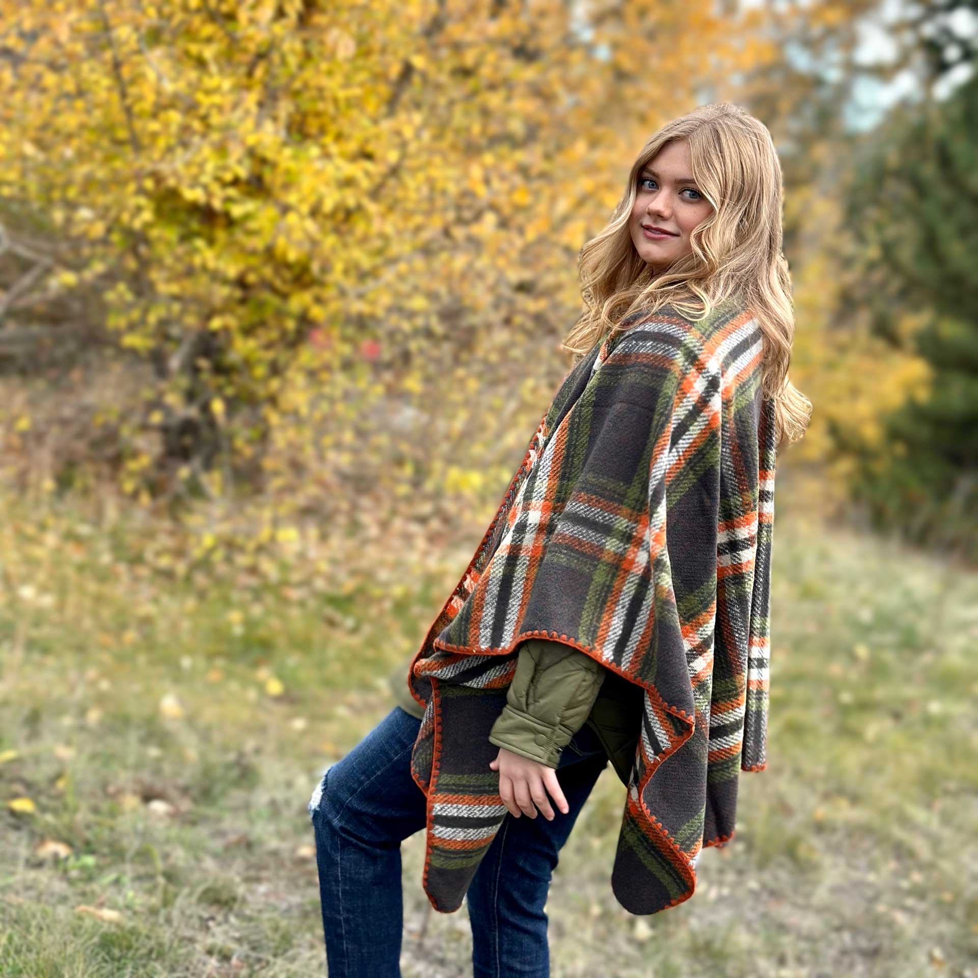 Lauren Plaid Wrap (Green)