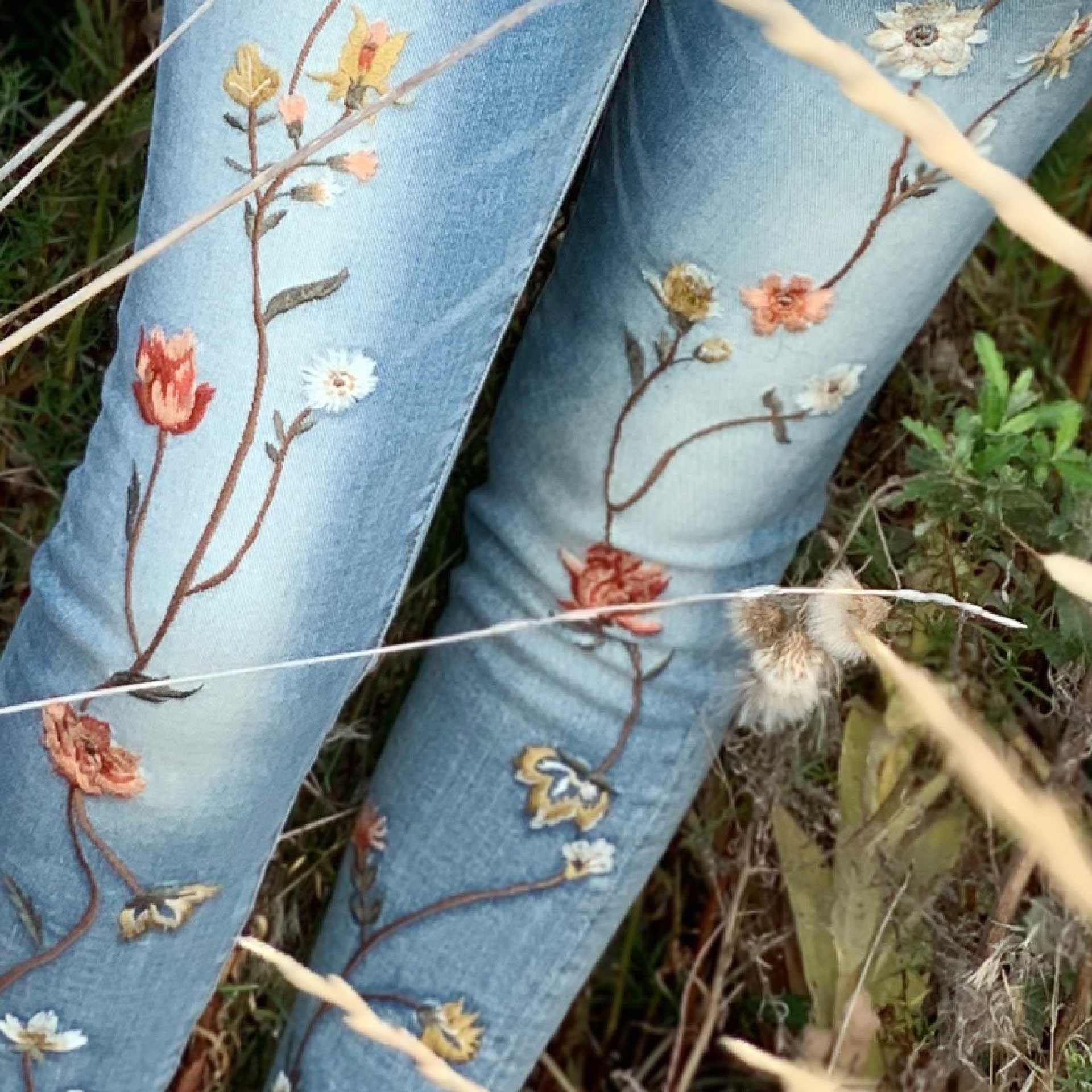 Morning Garden Embroidered Jean