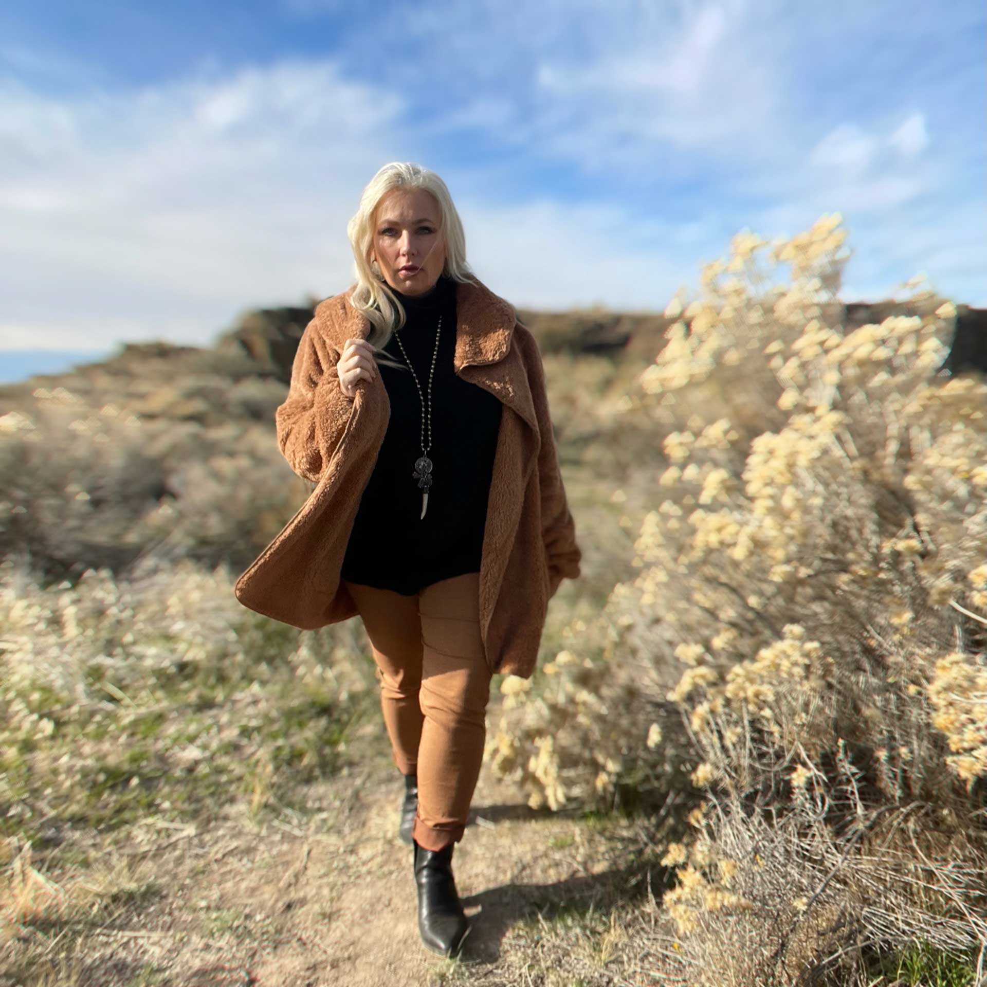 So Cozy Hooded Cardigan Caramel